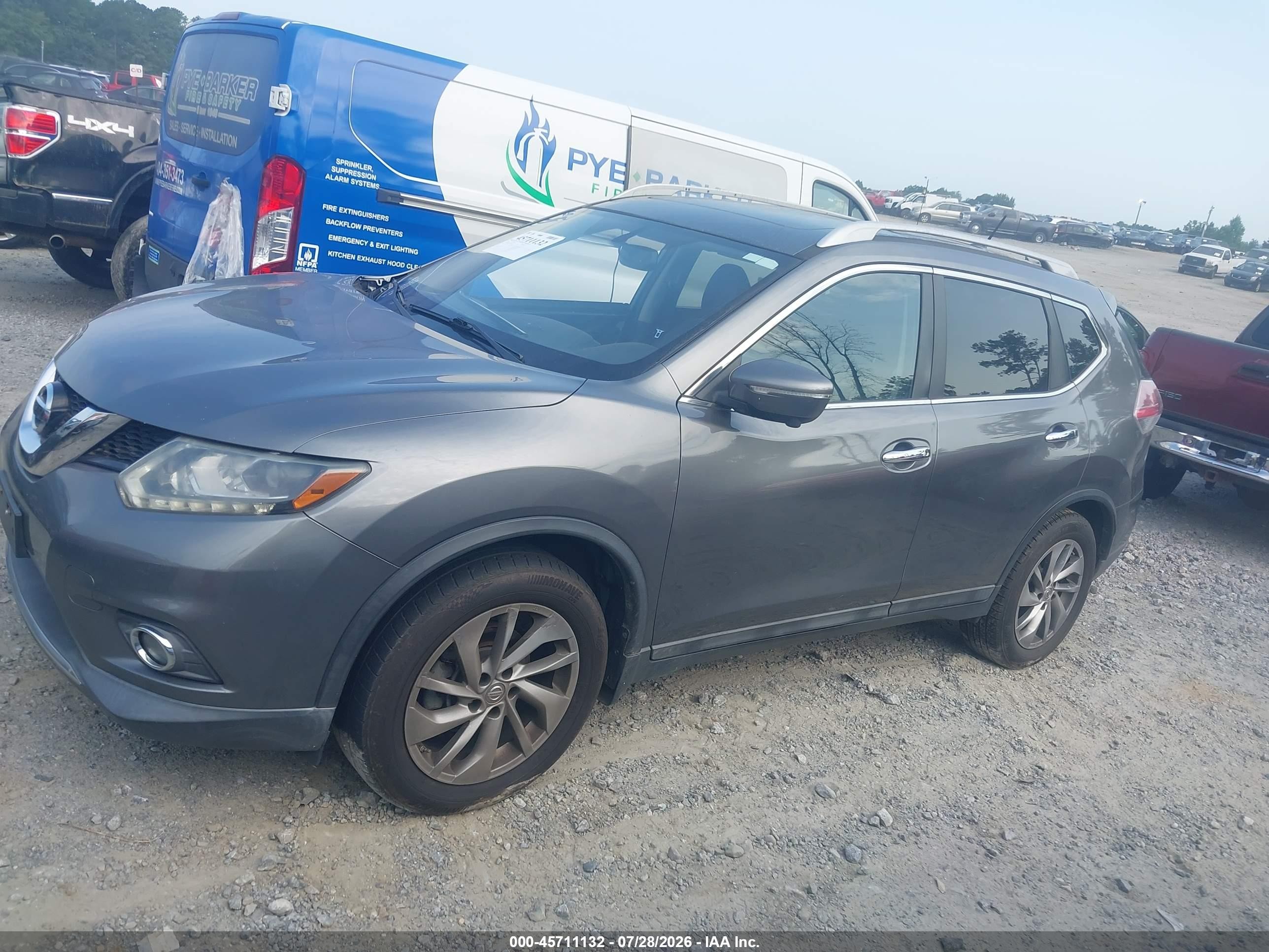 2015 Nissan Rogue Sl Gray vin: 5N1AT2MT9FC780305