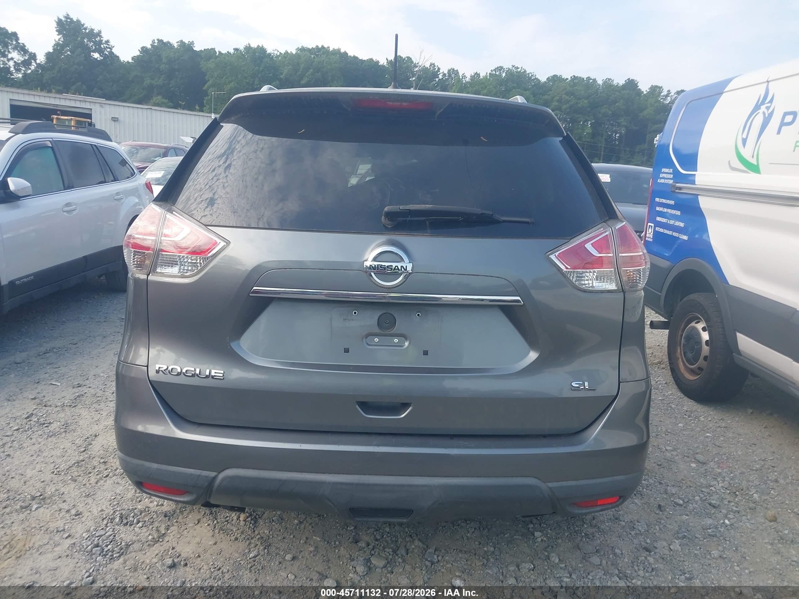 2015 Nissan Rogue Sl Gray vin: 5N1AT2MT9FC780305