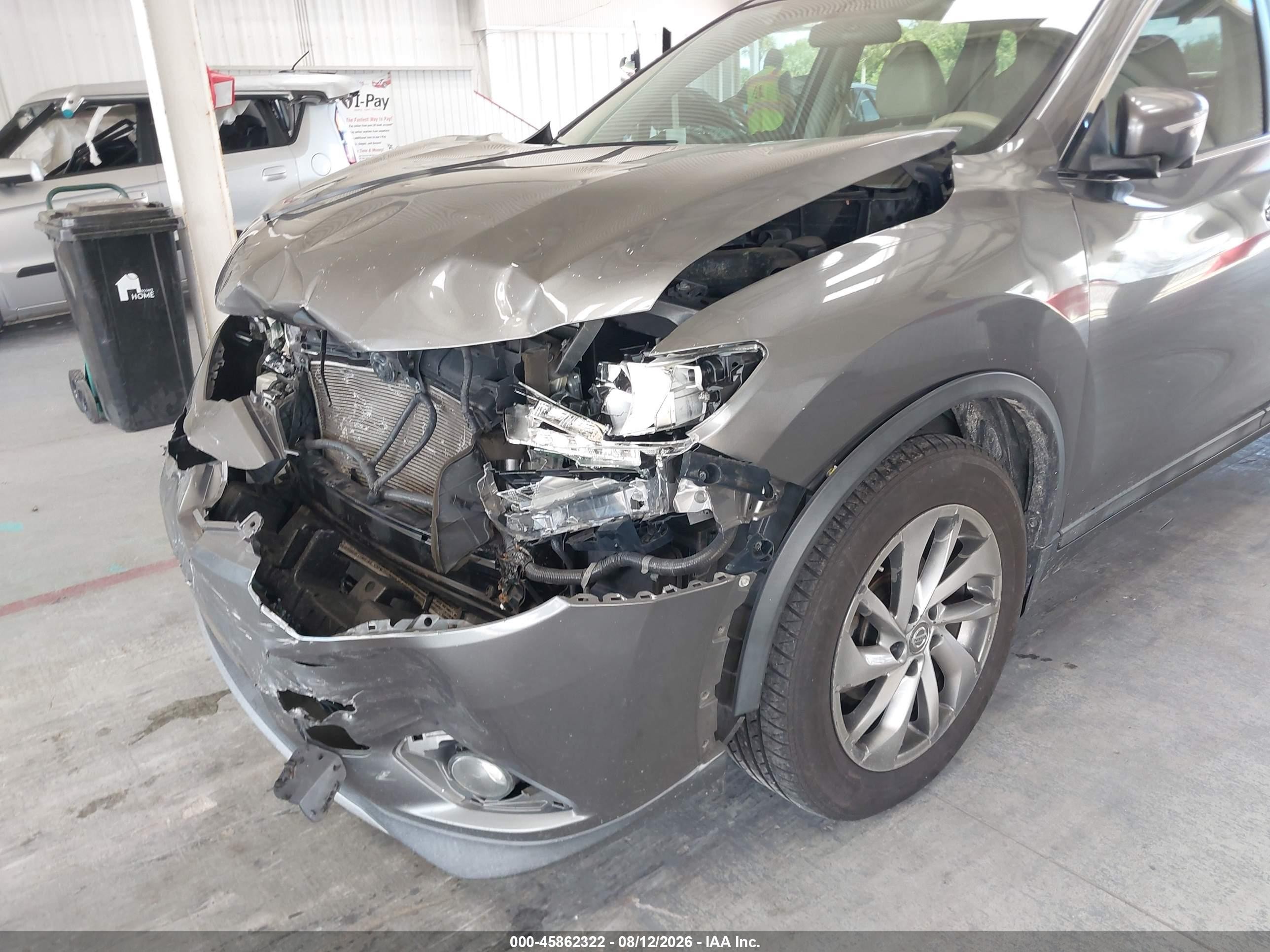2015 Nissan Rogue Sl Gray vin: 5N1AT2MT9FC784371