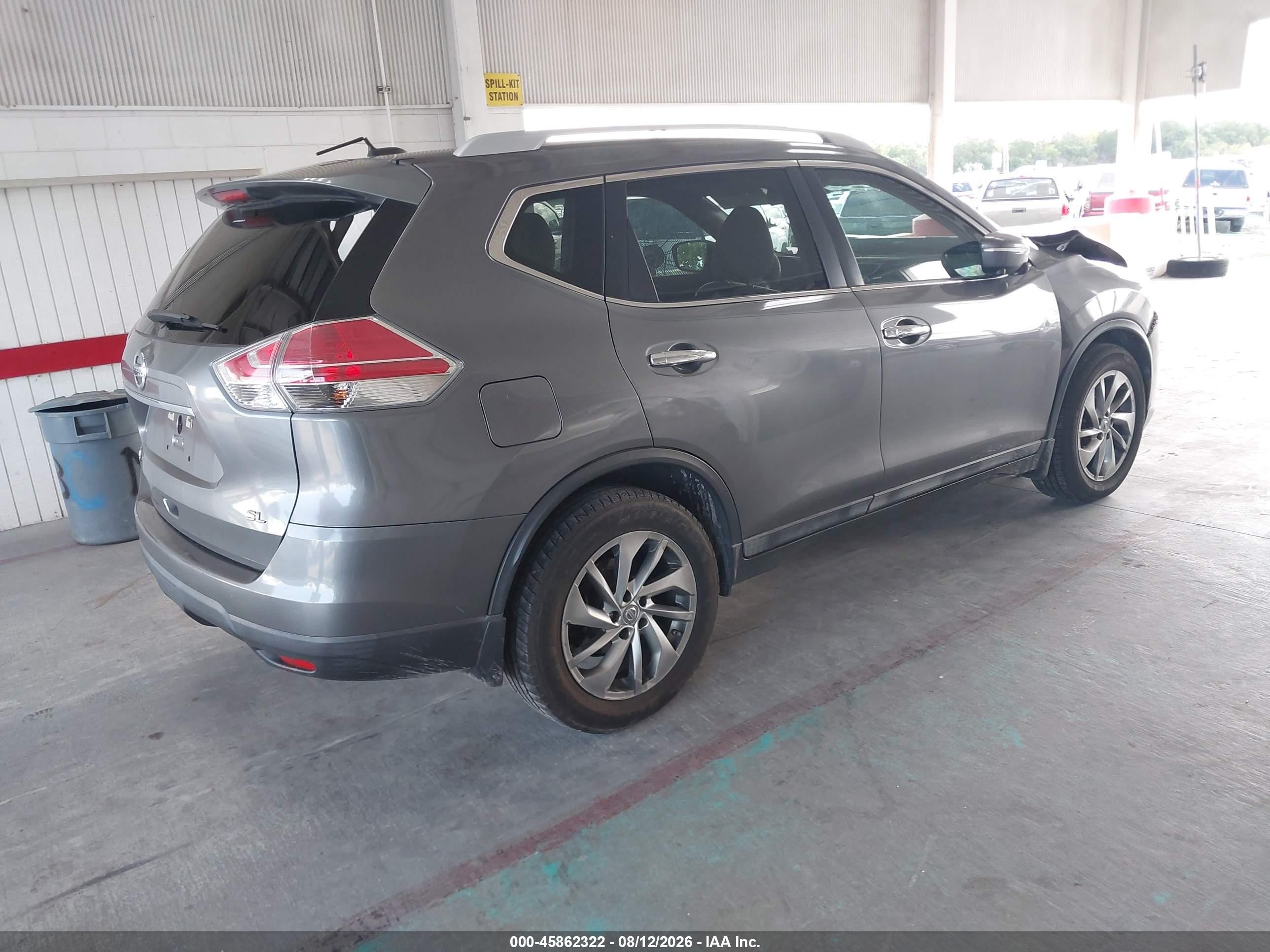 2015 Nissan Rogue Sl Gray vin: 5N1AT2MT9FC784371