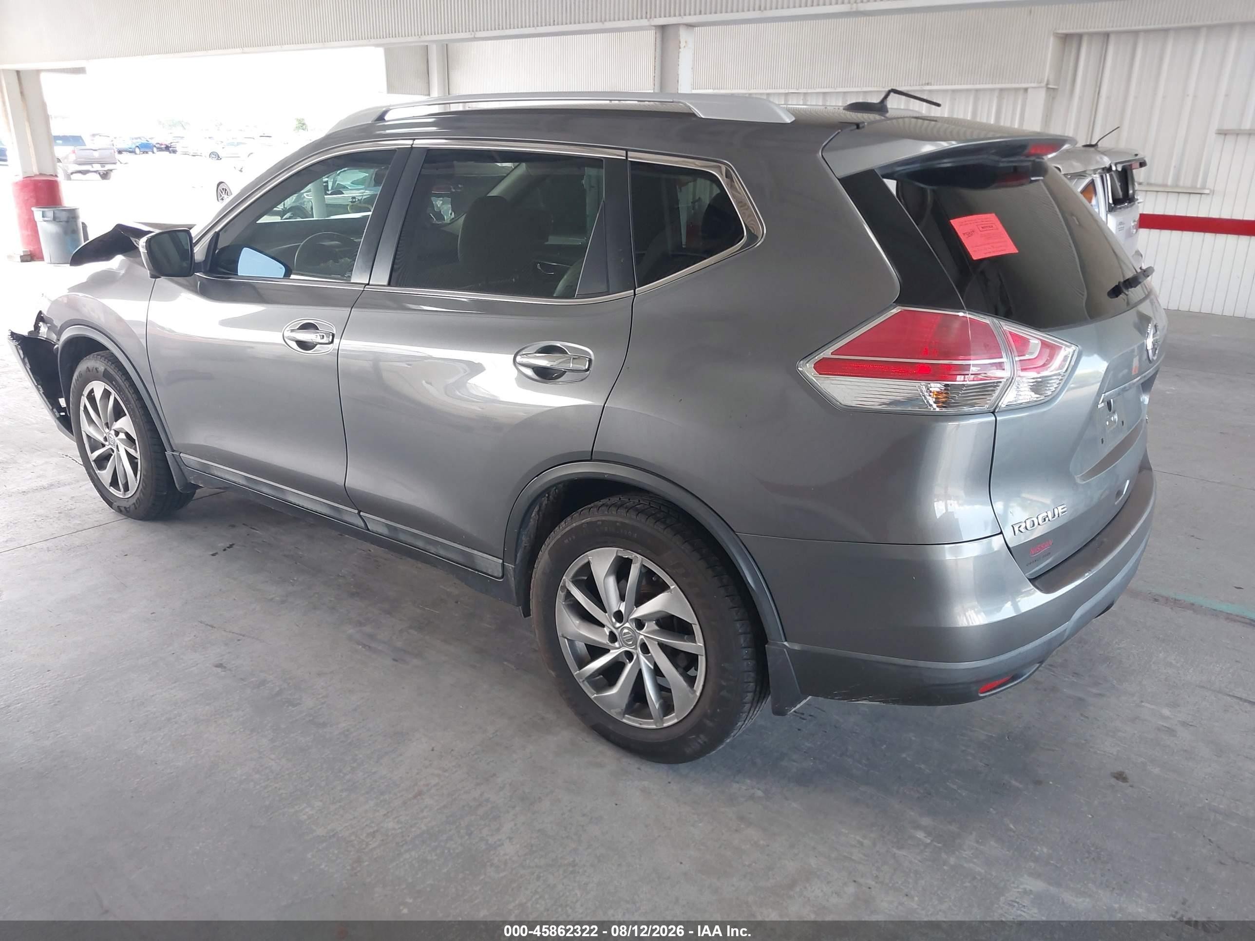 2015 Nissan Rogue Sl Gray vin: 5N1AT2MT9FC784371