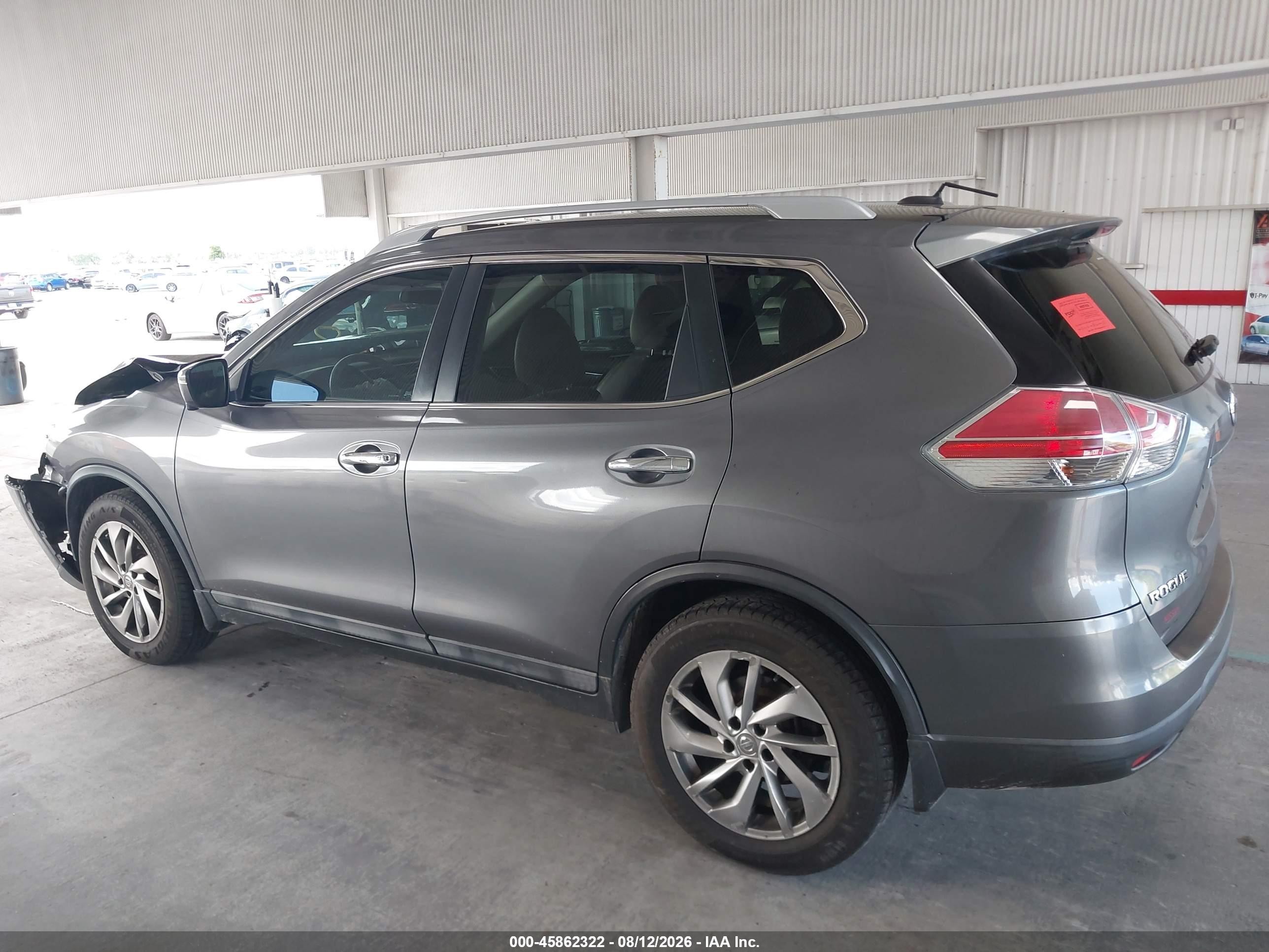 2015 Nissan Rogue Sl Gray vin: 5N1AT2MT9FC784371