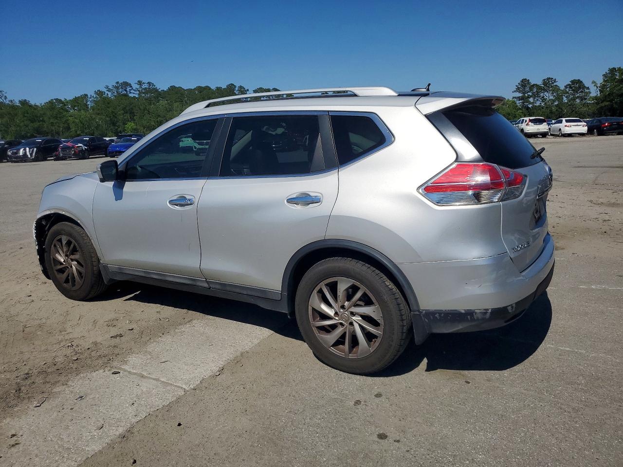 2015 Nissan Rogue Sl Silver vin: 5N1AT2MT9FC785519