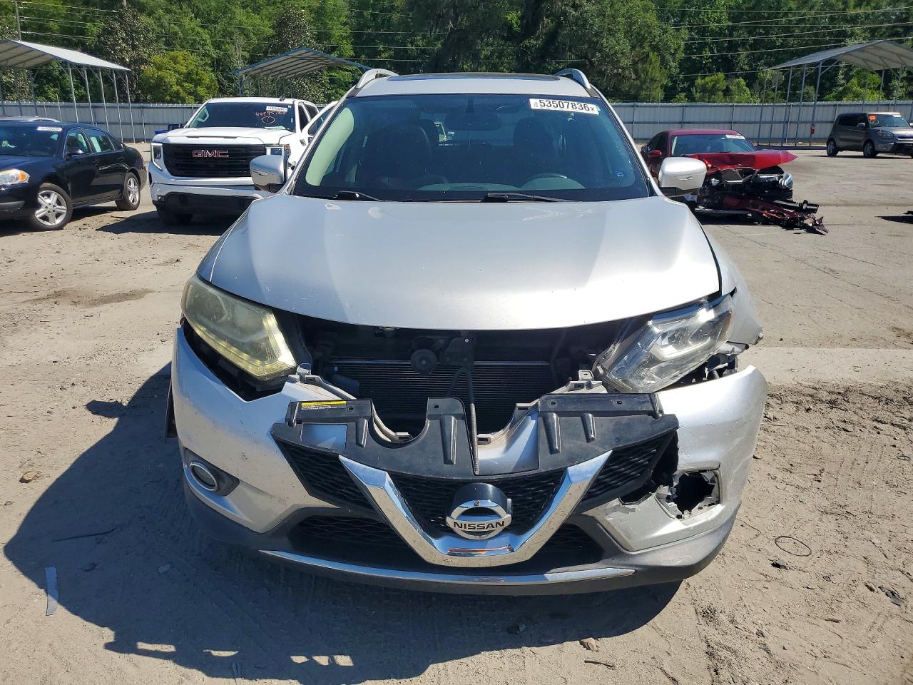2015 Nissan Rogue Sl Silver vin: 5N1AT2MT9FC785519