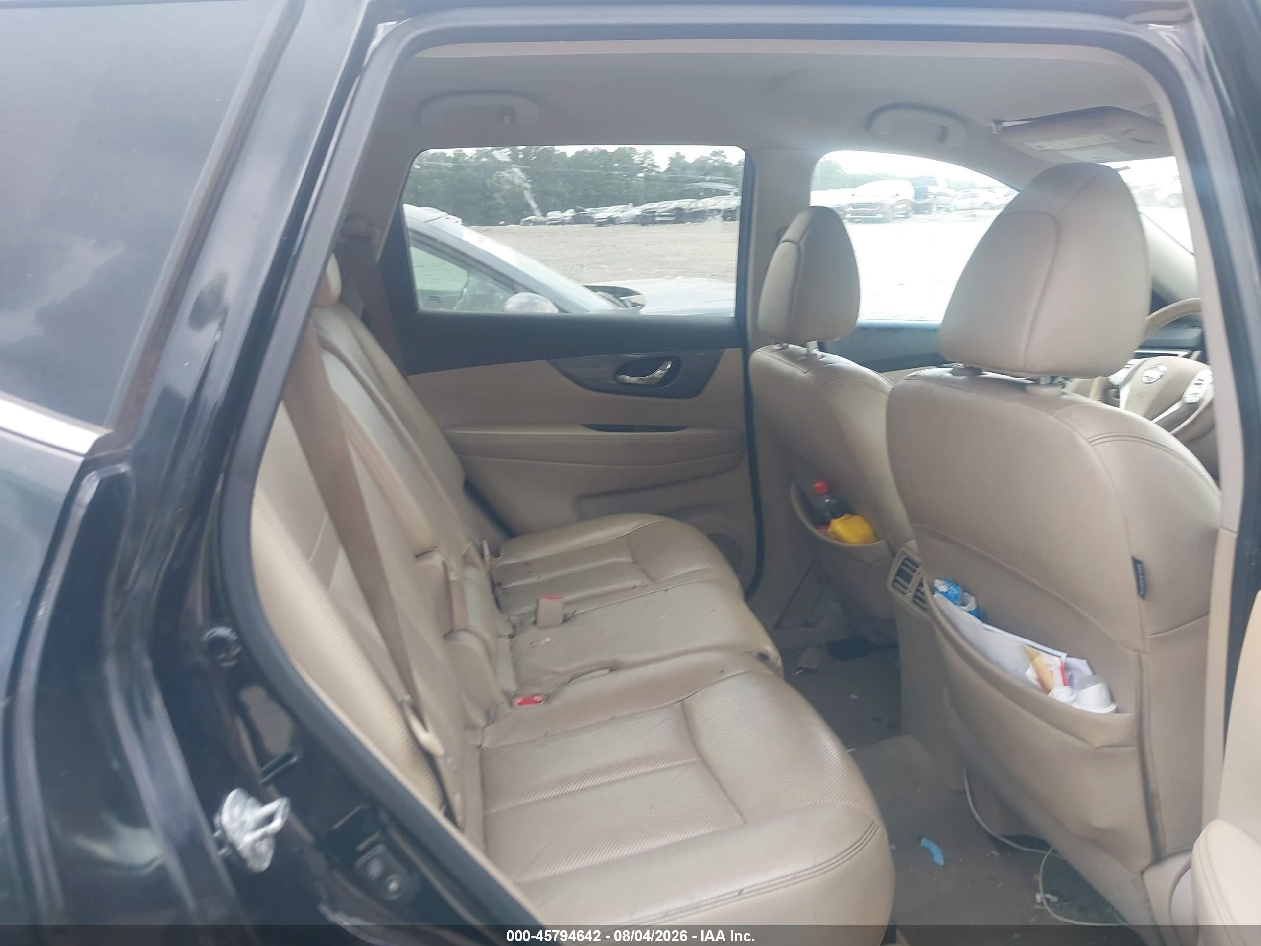 2015 Nissan Rogue Sl Black vin: 5N1AT2MT9FC792714