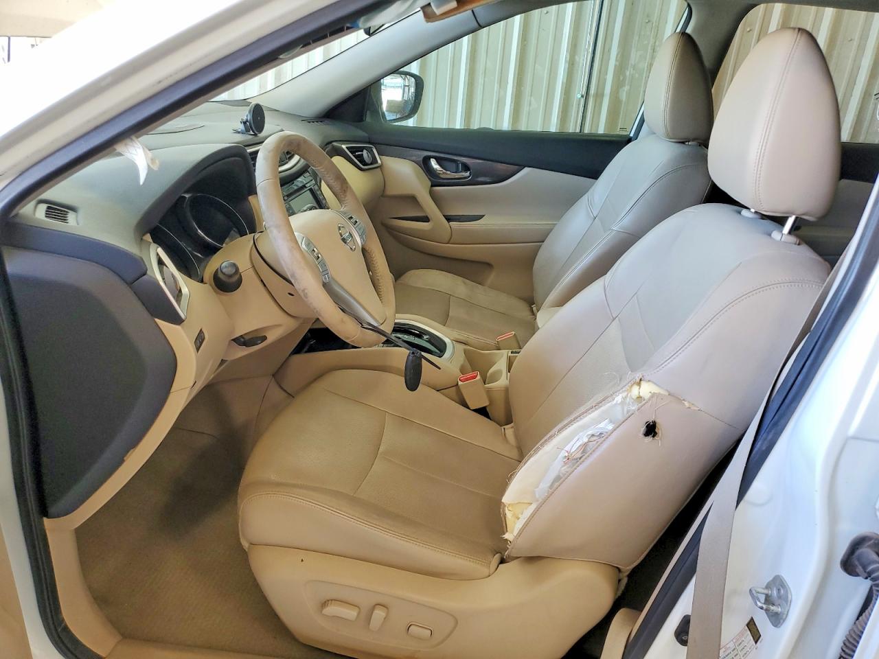 2015 Nissan Rogue Sl White vin: 5N1AT2MT9FC812153