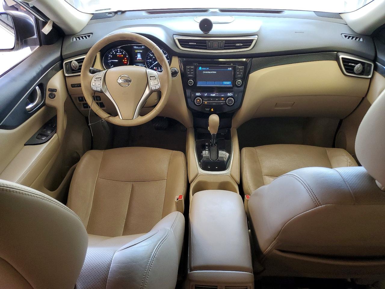 2015 Nissan Rogue Sl White vin: 5N1AT2MT9FC812153
