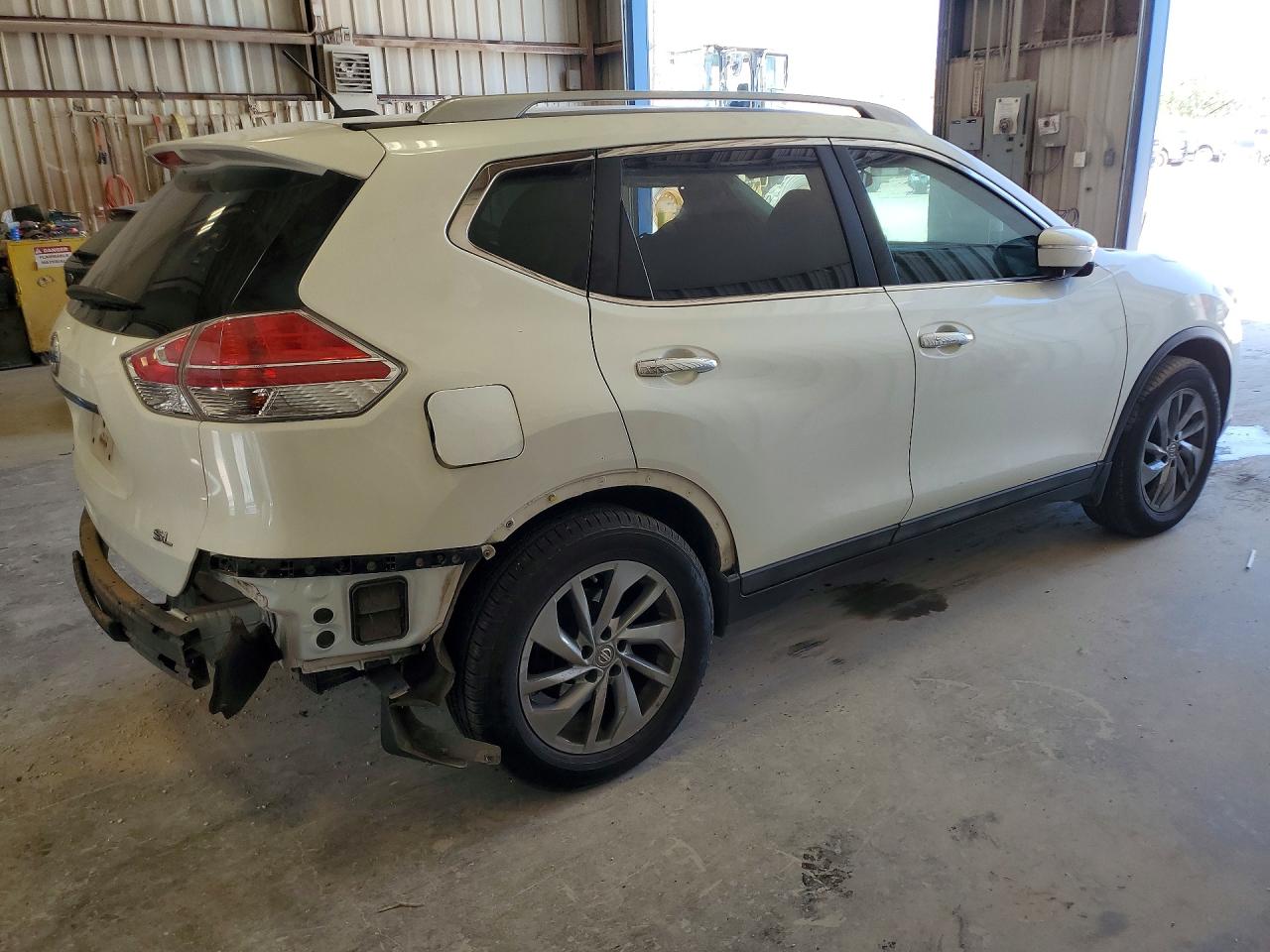 2015 Nissan Rogue Sl White vin: 5N1AT2MT9FC812153