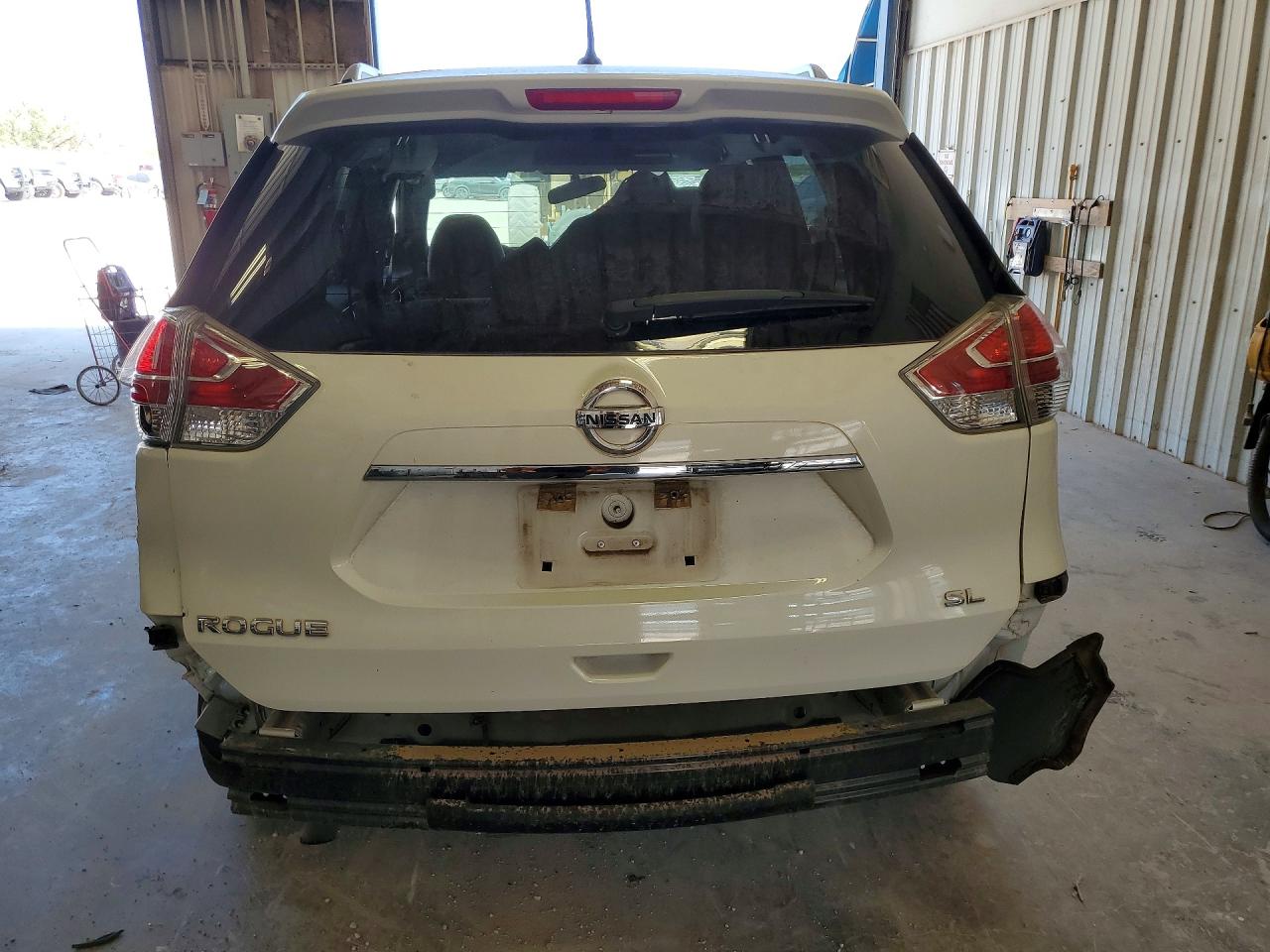 2015 Nissan Rogue Sl White vin: 5N1AT2MT9FC812153