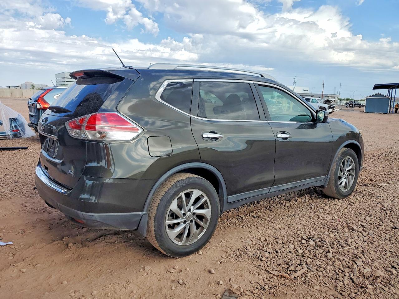 2015 Nissan Rogue Sl Brown vin: 5N1AT2MT9FC824190