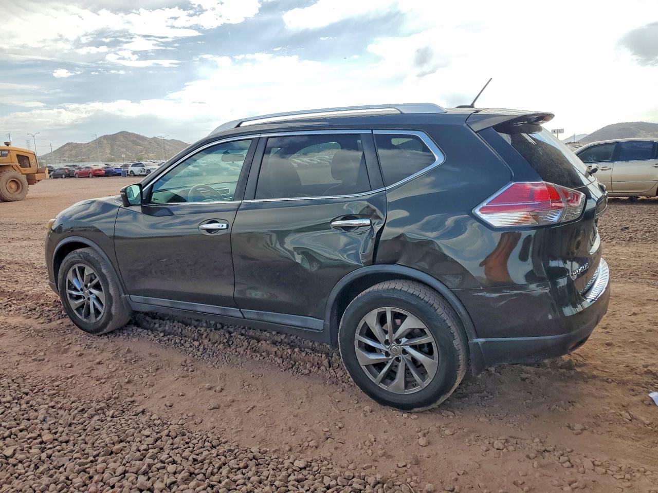 2015 Nissan Rogue Sl Brown vin: 5N1AT2MT9FC824190