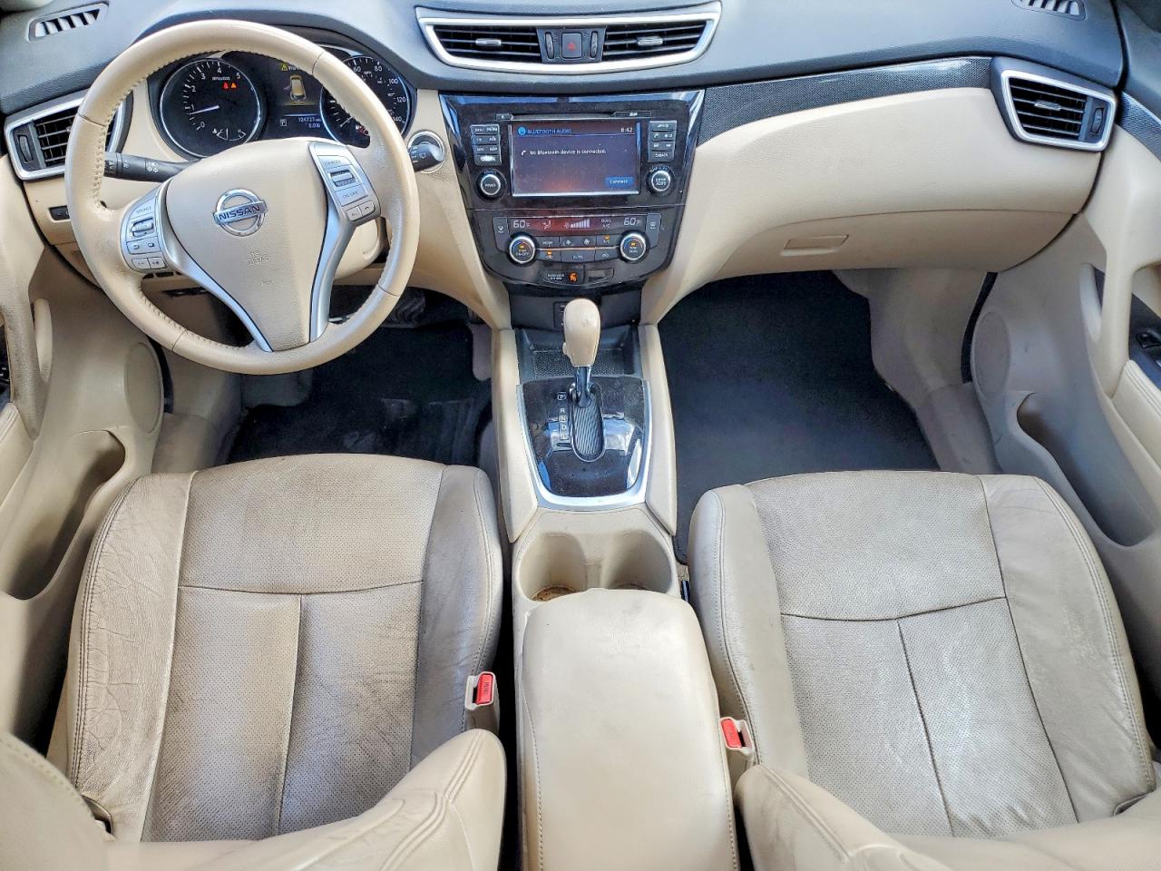 2015 Nissan Rogue Sl Brown vin: 5N1AT2MT9FC824190