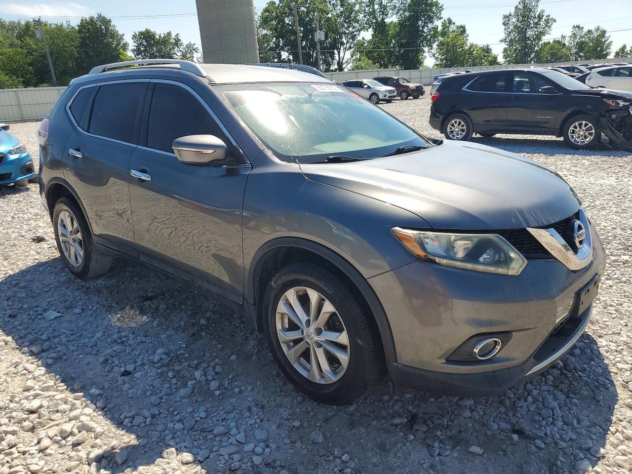 2015 Nissan Rogue Sv Gray vin: 5N1AT2MT9FC824920