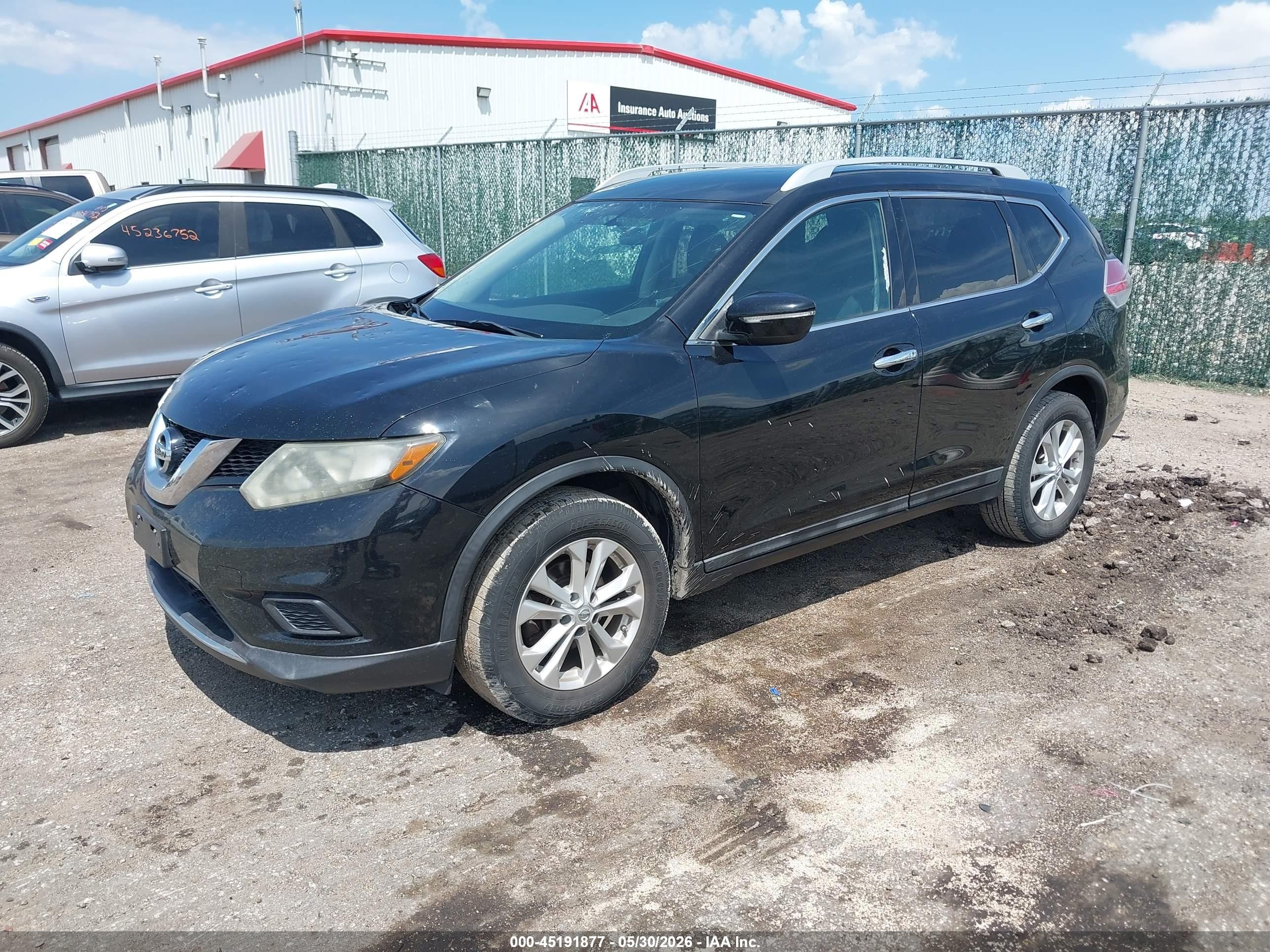 2015 Nissan Rogue S/sl/sv Black vin: 5N1AT2MT9FC832886