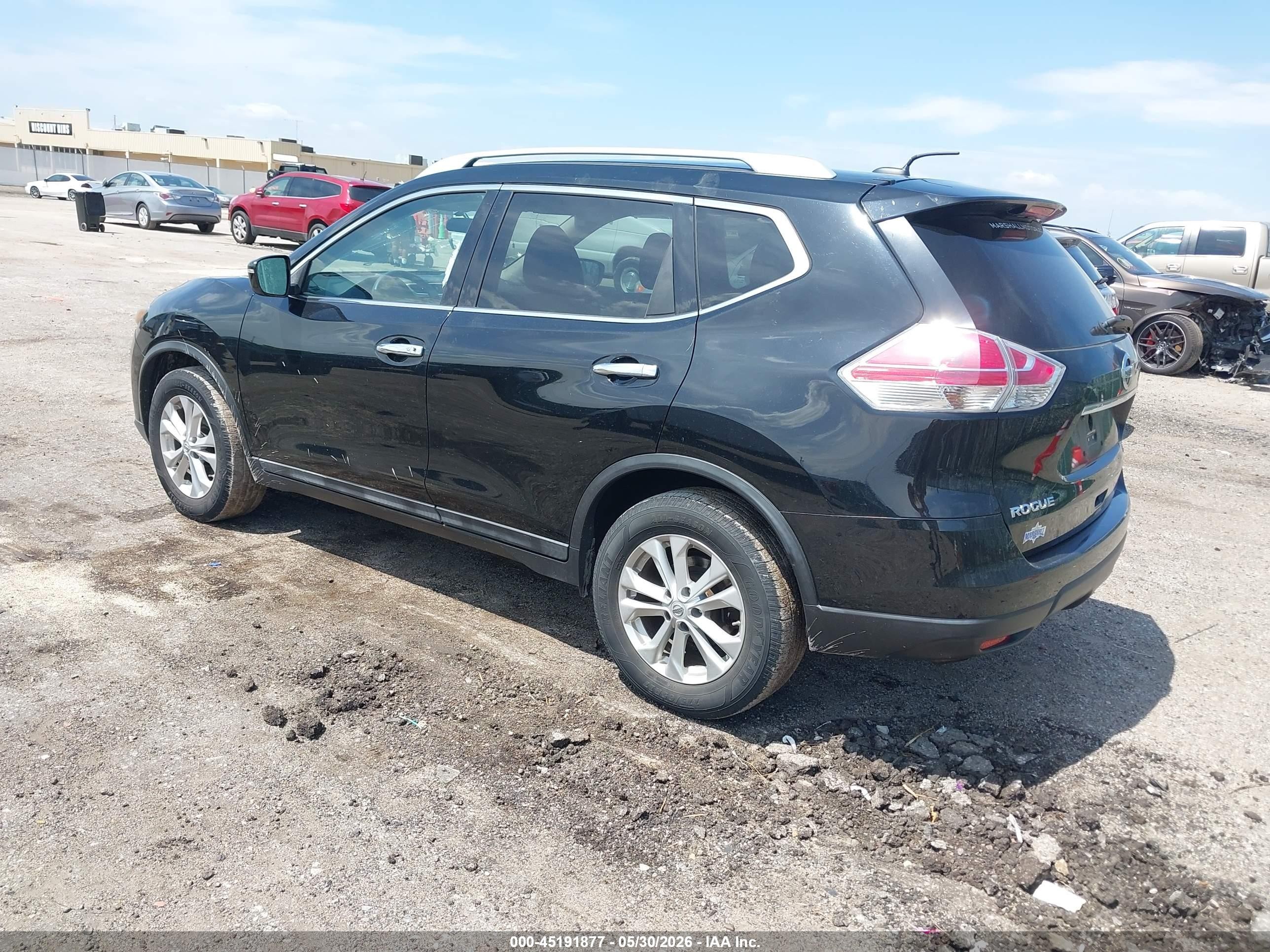 2015 Nissan Rogue S/sl/sv Black vin: 5N1AT2MT9FC832886