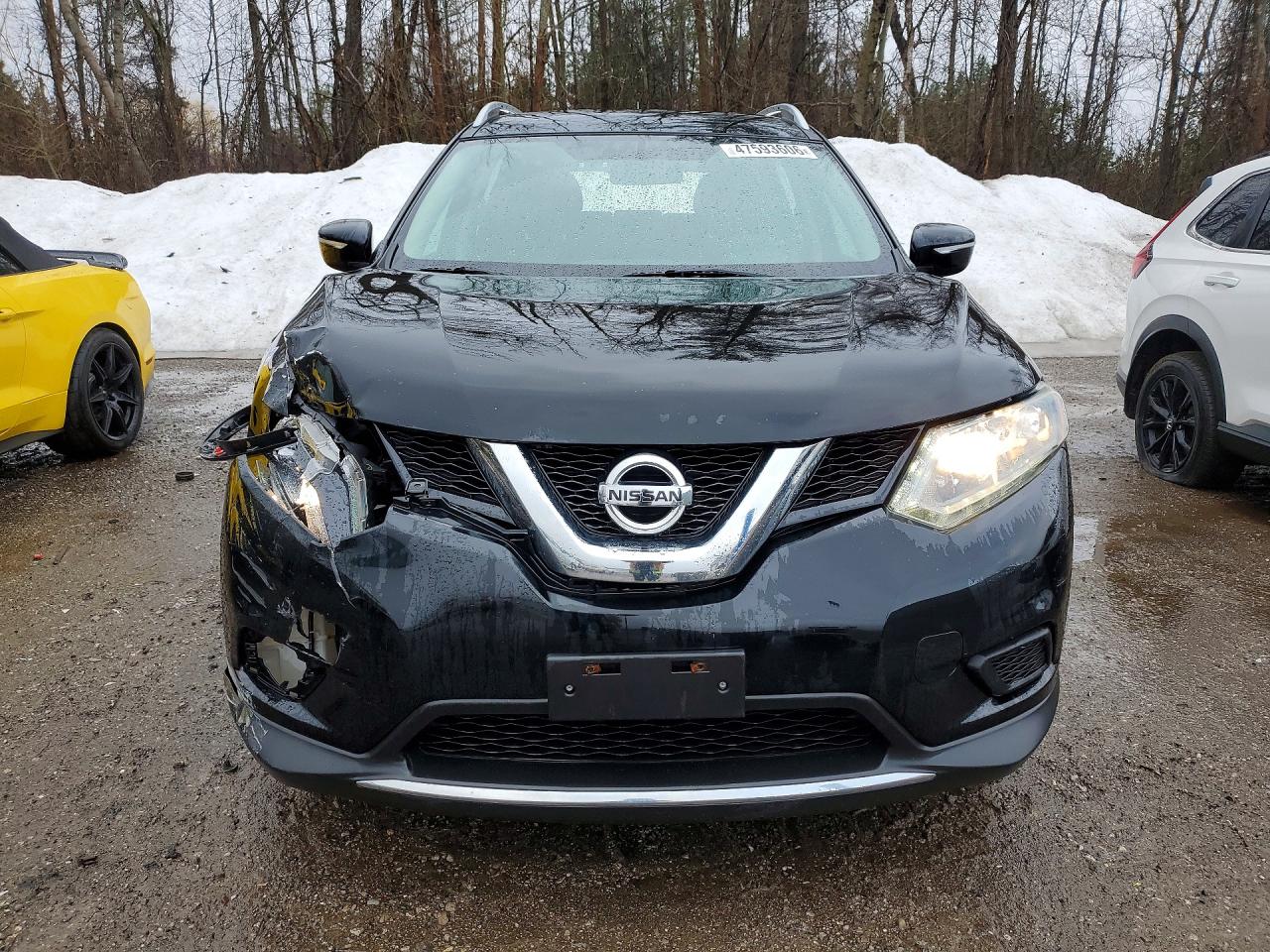 2015 Nissan Rogue S Black vin: 5N1AT2MT9FC835996