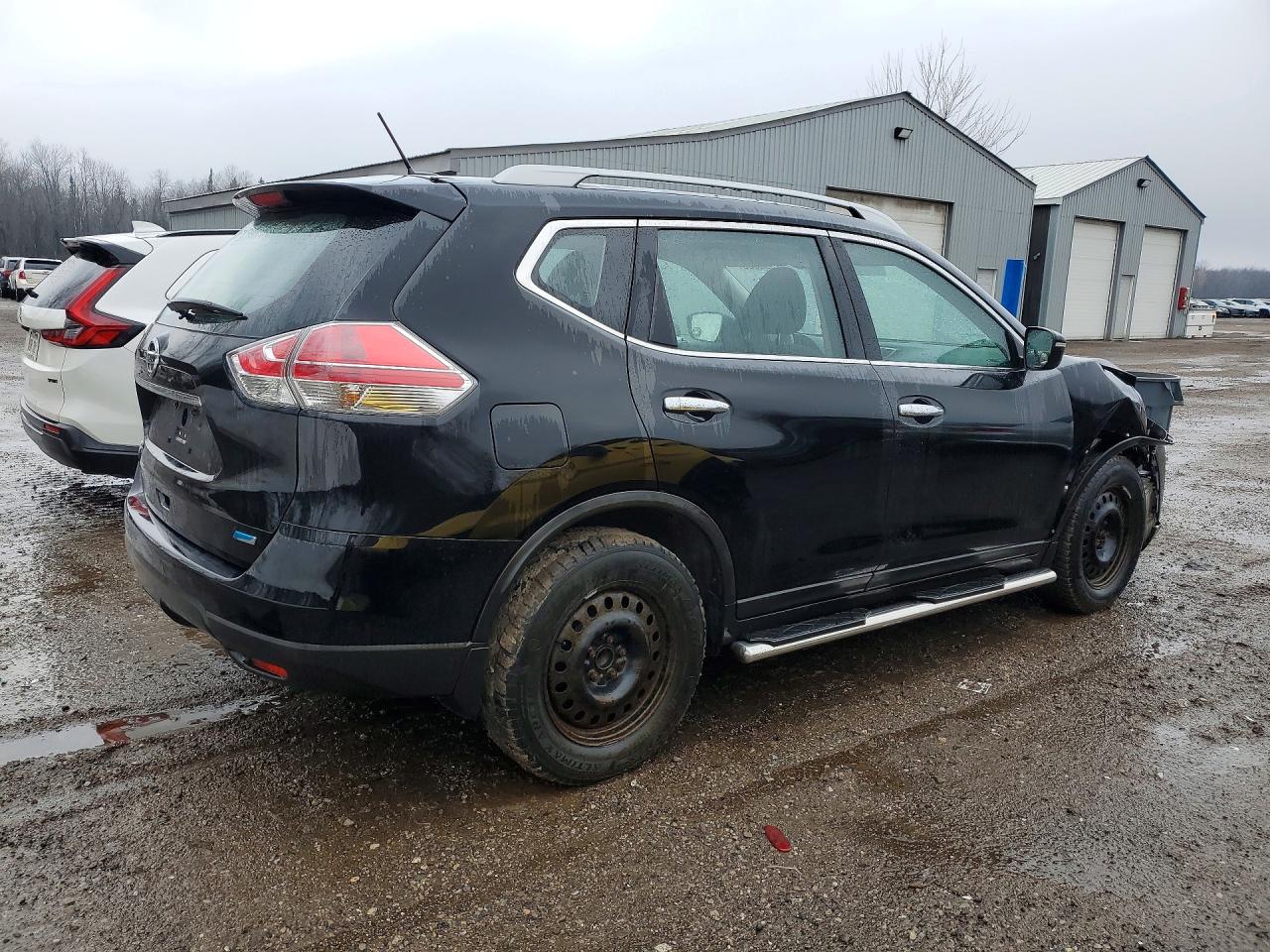 2015 Nissan Rogue S Black vin: 5N1AT2MT9FC835996