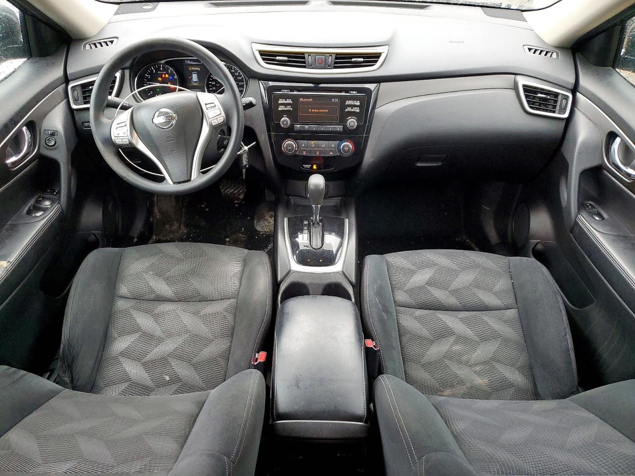 2015 Nissan Rogue S Black vin: 5N1AT2MT9FC835996