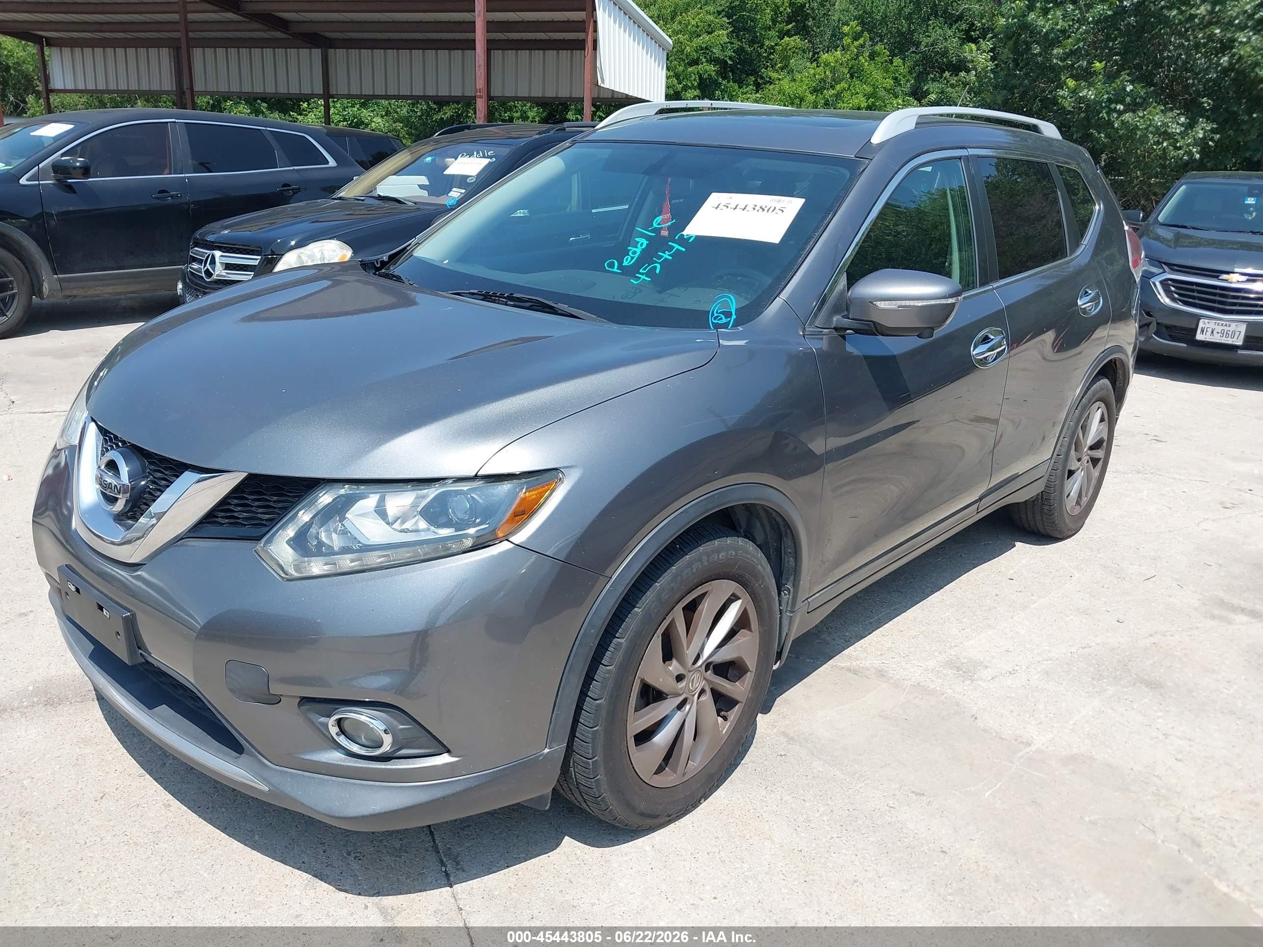 2015 Nissan Rogue Sl Gray vin: 5N1AT2MT9FC846772