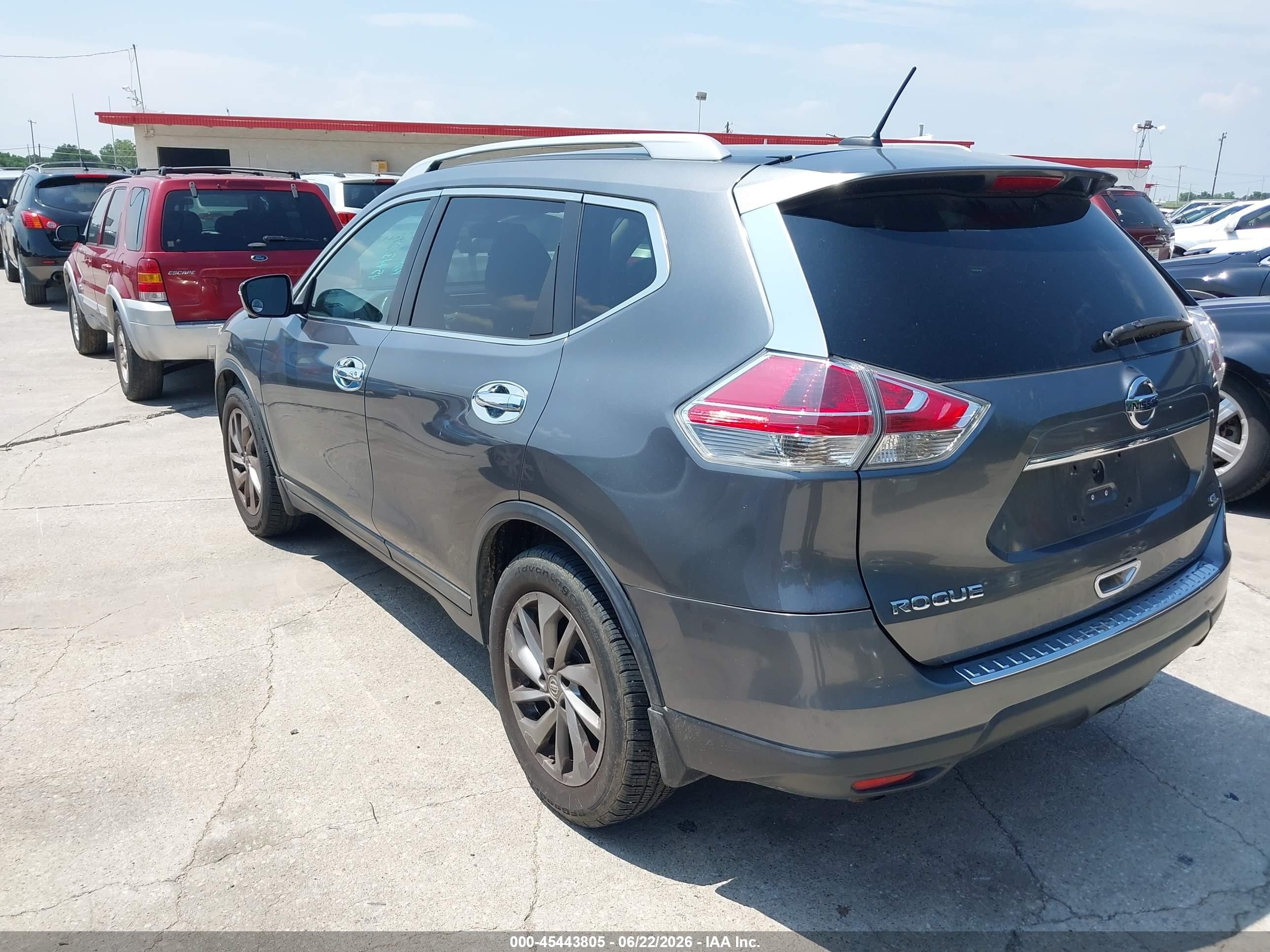 2015 Nissan Rogue Sl Gray vin: 5N1AT2MT9FC846772