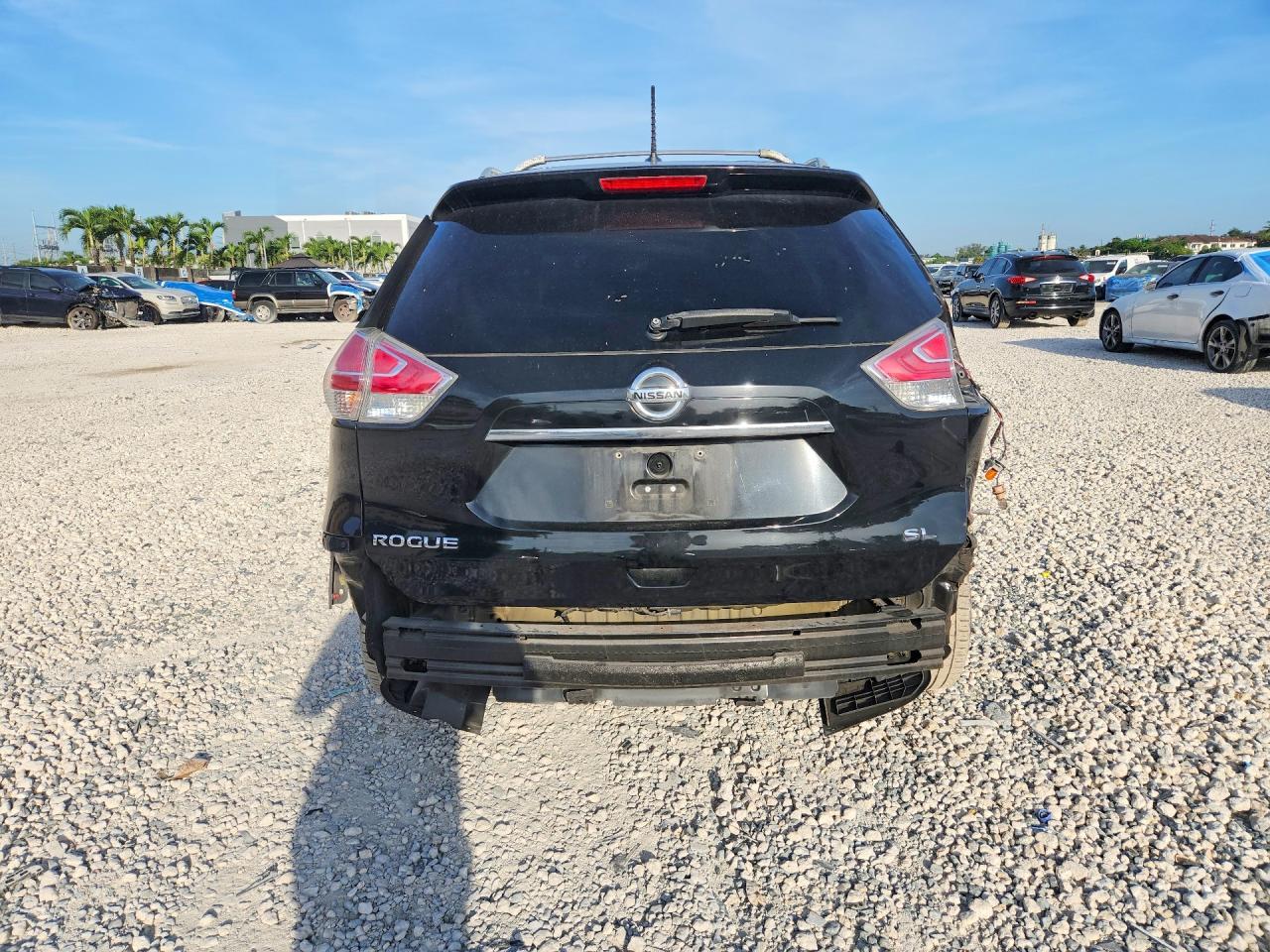2015 Nissan Rogue Sl Black vin: 5N1AT2MT9FC856539