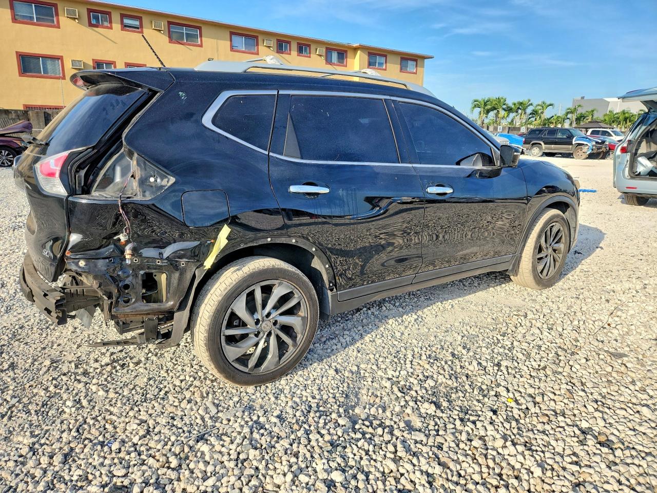 2015 Nissan Rogue Sl Black vin: 5N1AT2MT9FC856539