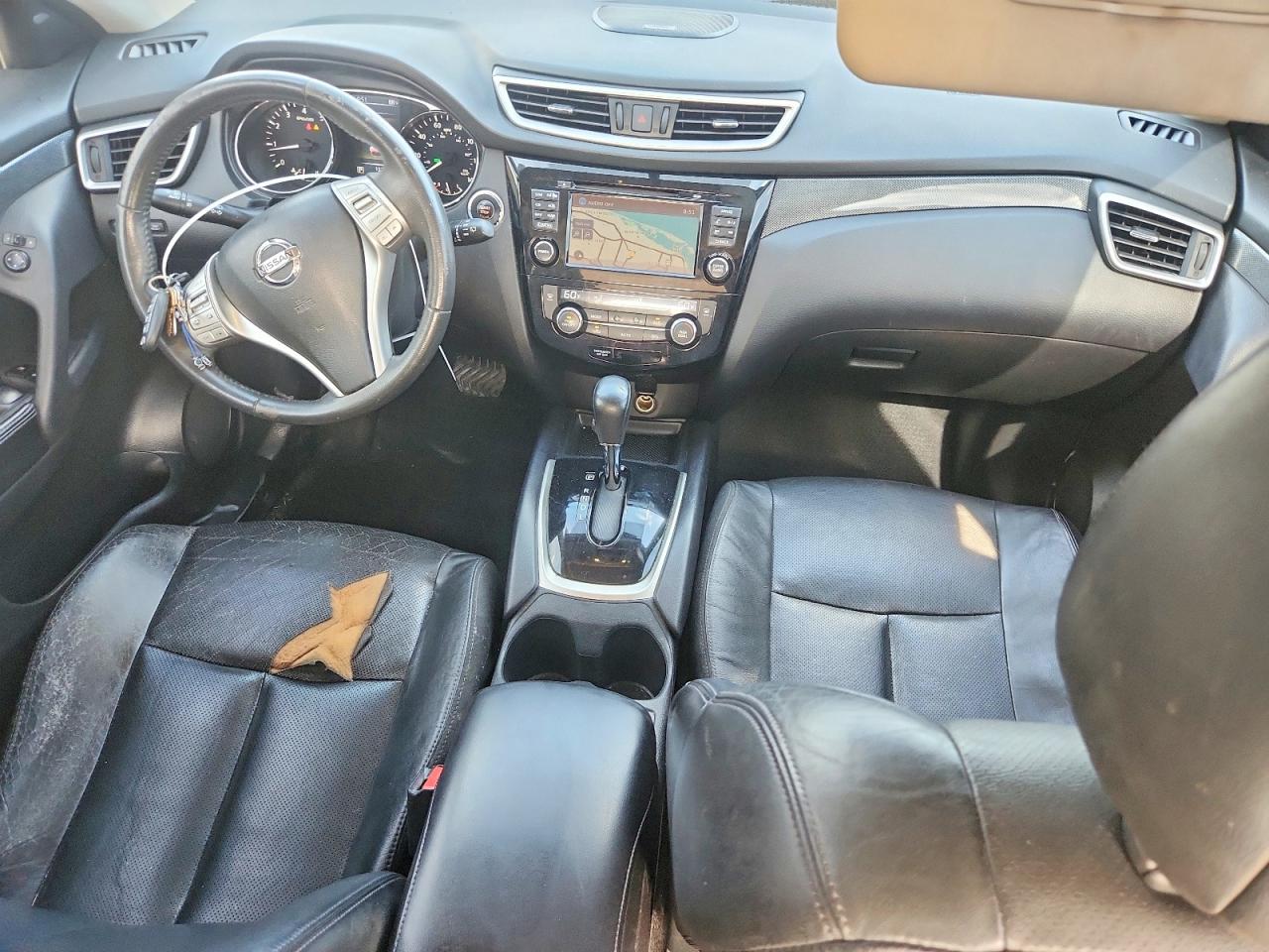 2015 Nissan Rogue Sl Black vin: 5N1AT2MT9FC856539
