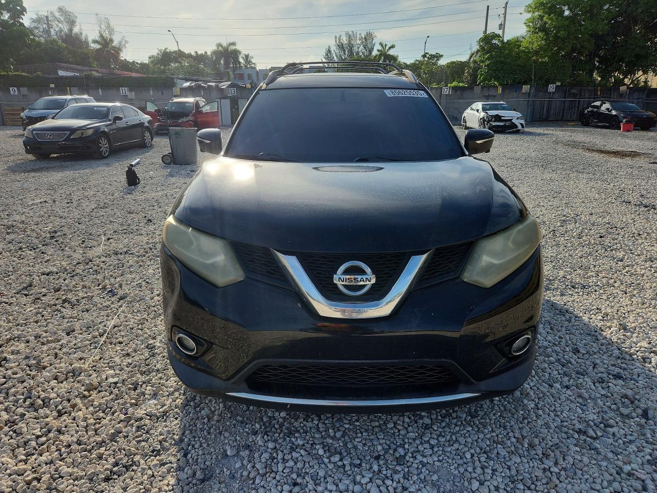 2015 Nissan Rogue Sl Black vin: 5N1AT2MT9FC856539