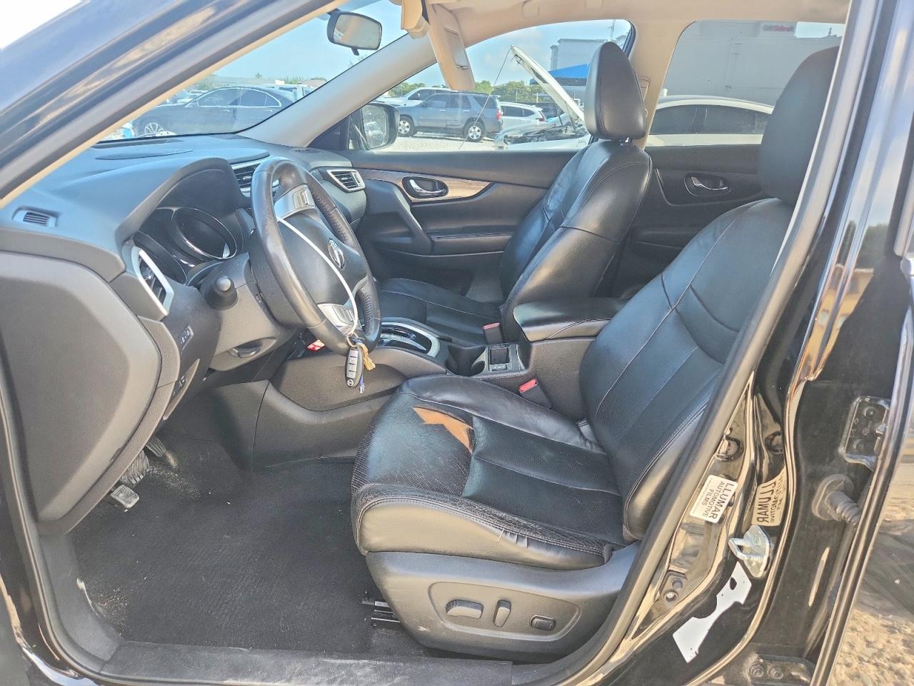 2015 Nissan Rogue Sl Black vin: 5N1AT2MT9FC856539