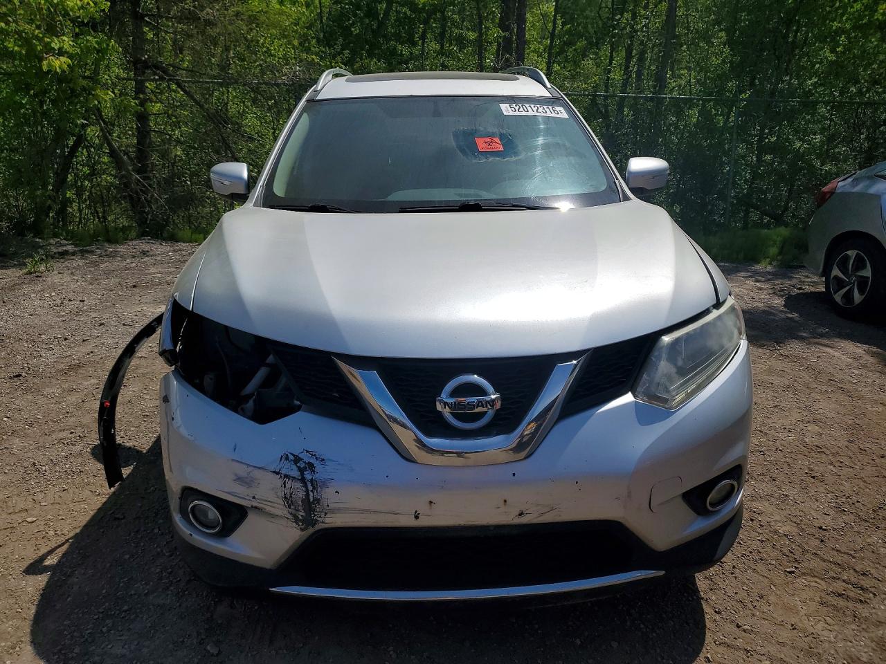 2015 Nissan Rogue S Серебряный vin: 5N1AT2MT9FC881344