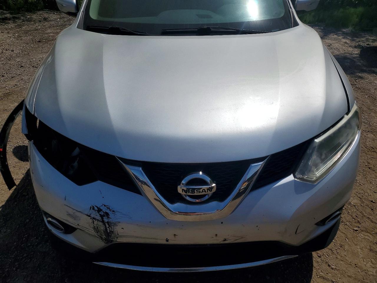2015 Nissan Rogue S Серебряный vin: 5N1AT2MT9FC881344