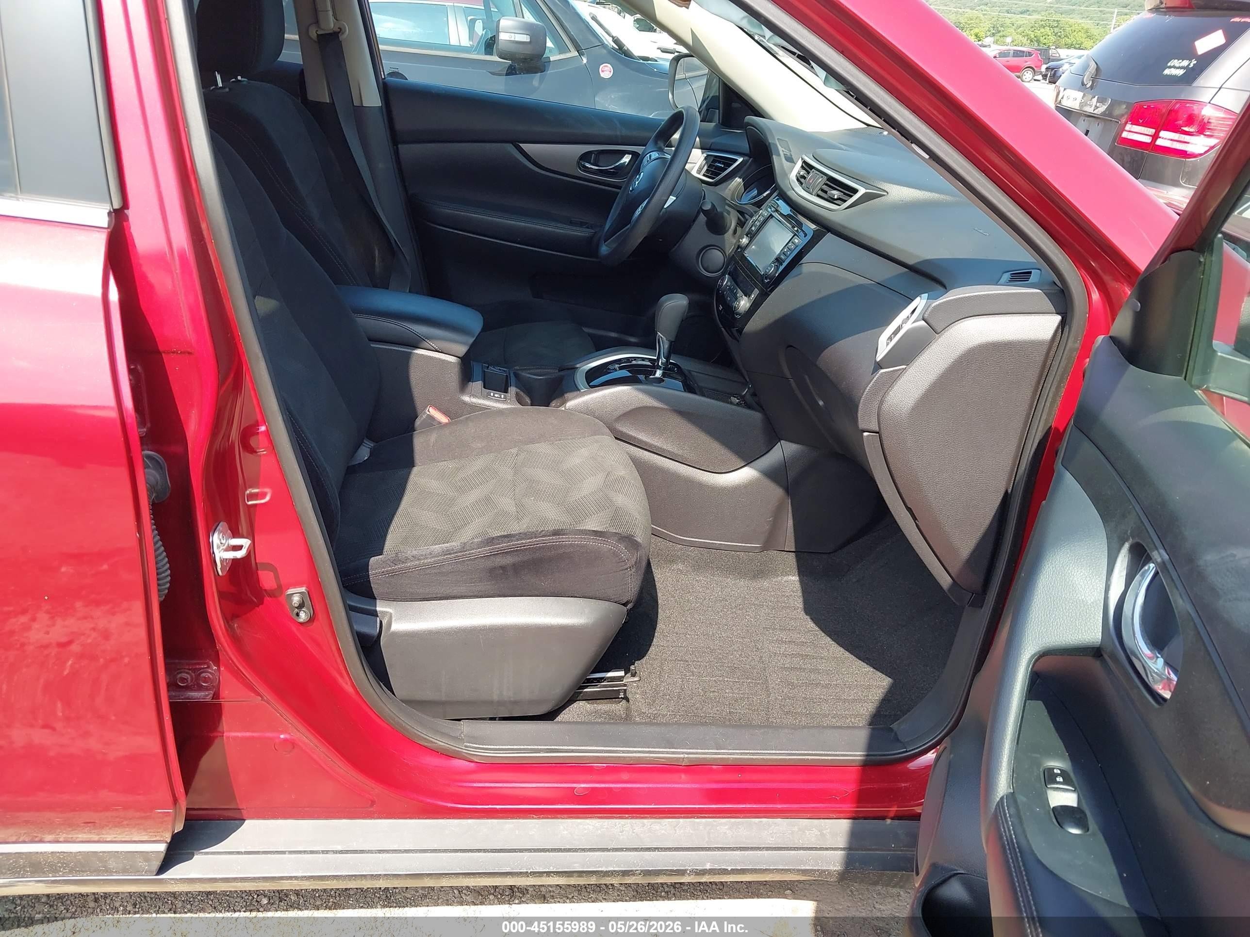 2015 Nissan Rogue Sv Red vin: 5N1AT2MT9FC905089