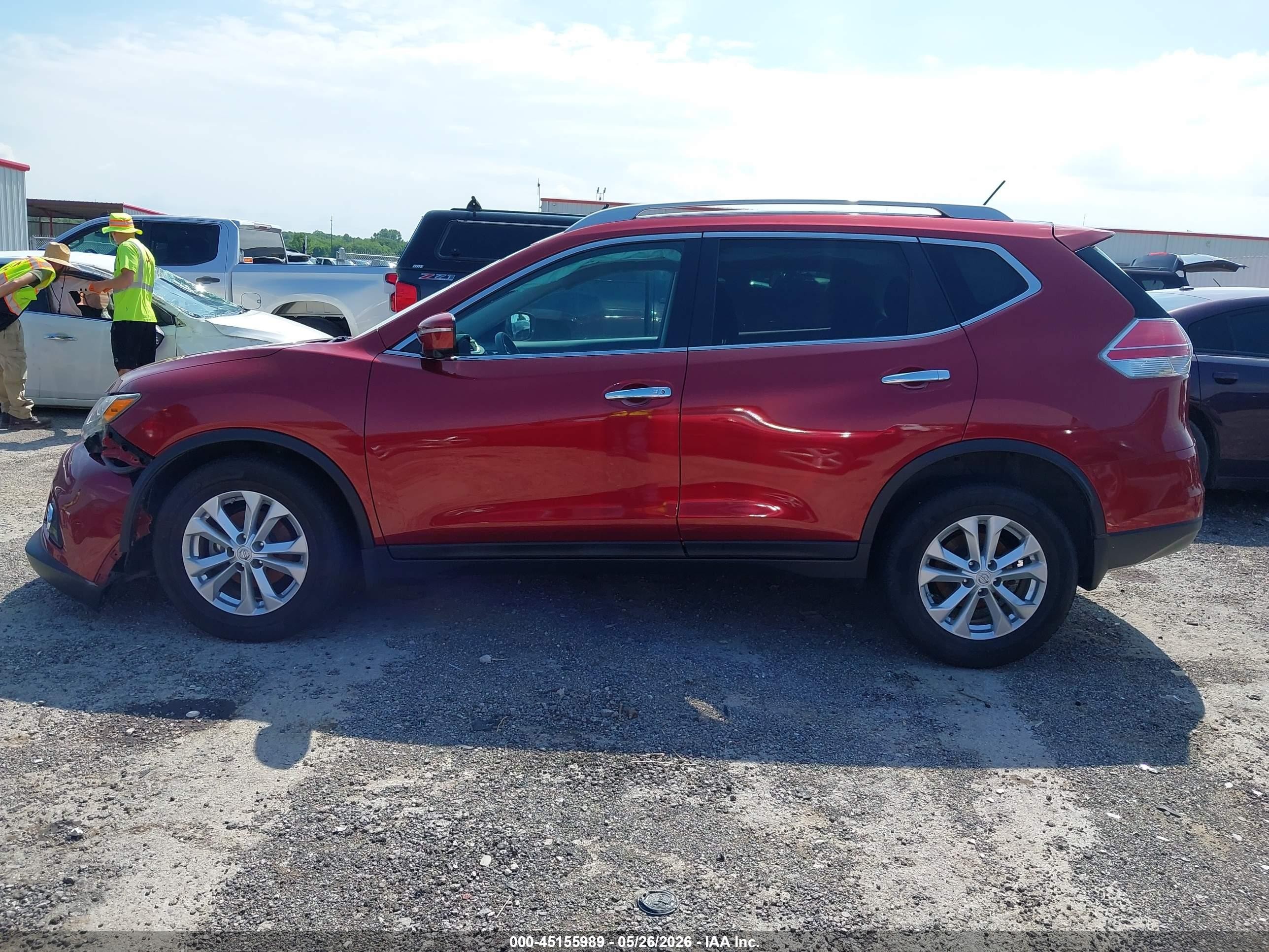 2015 Nissan Rogue Sv Red vin: 5N1AT2MT9FC905089