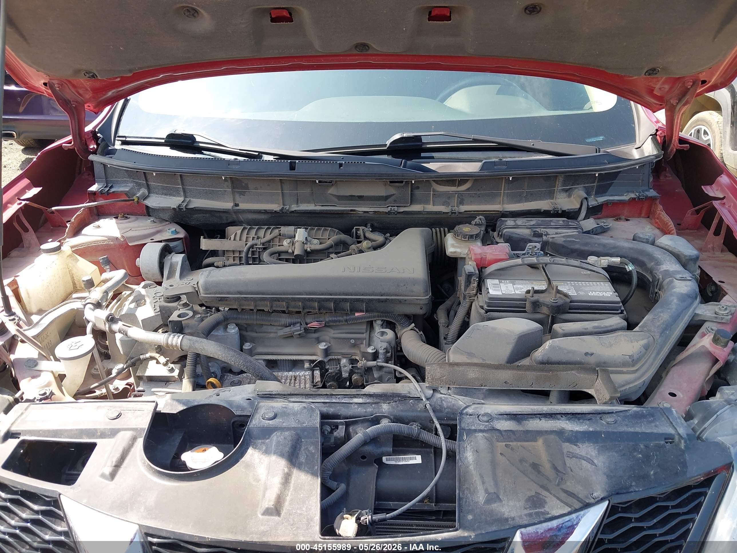 2015 Nissan Rogue Sv Red vin: 5N1AT2MT9FC905089