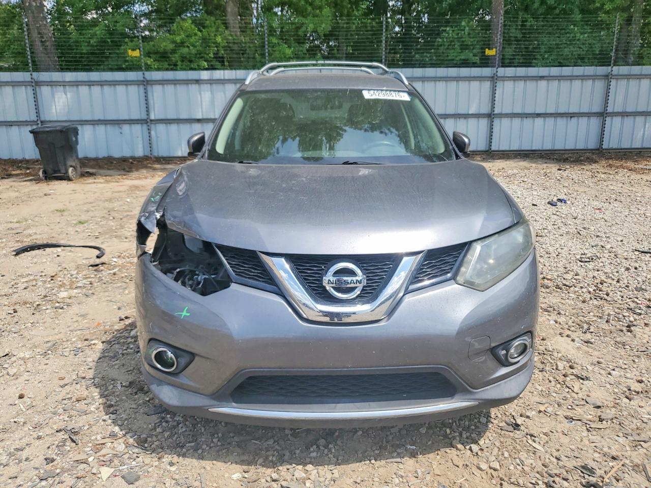 2016 Nissan Rogue Sl Угольный vin: 5N1AT2MT9GC781553
