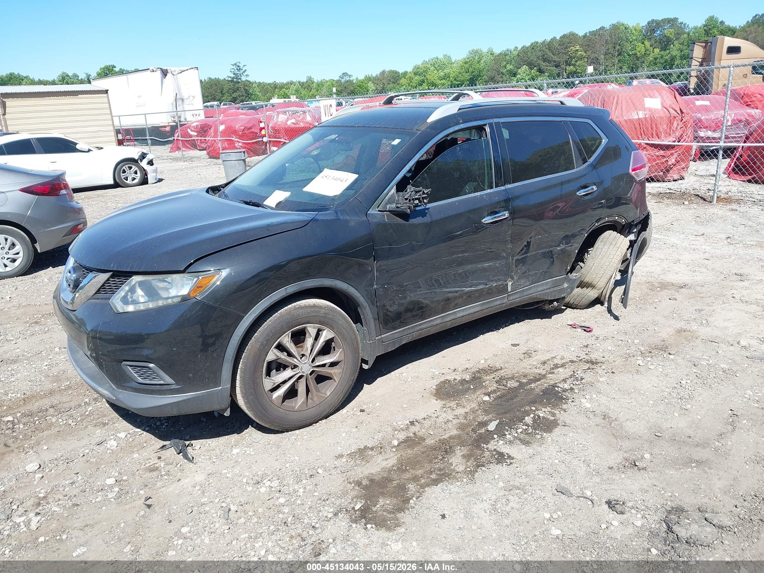 2016 Nissan Rogue Sv Черный vin: 5N1AT2MT9GC919303