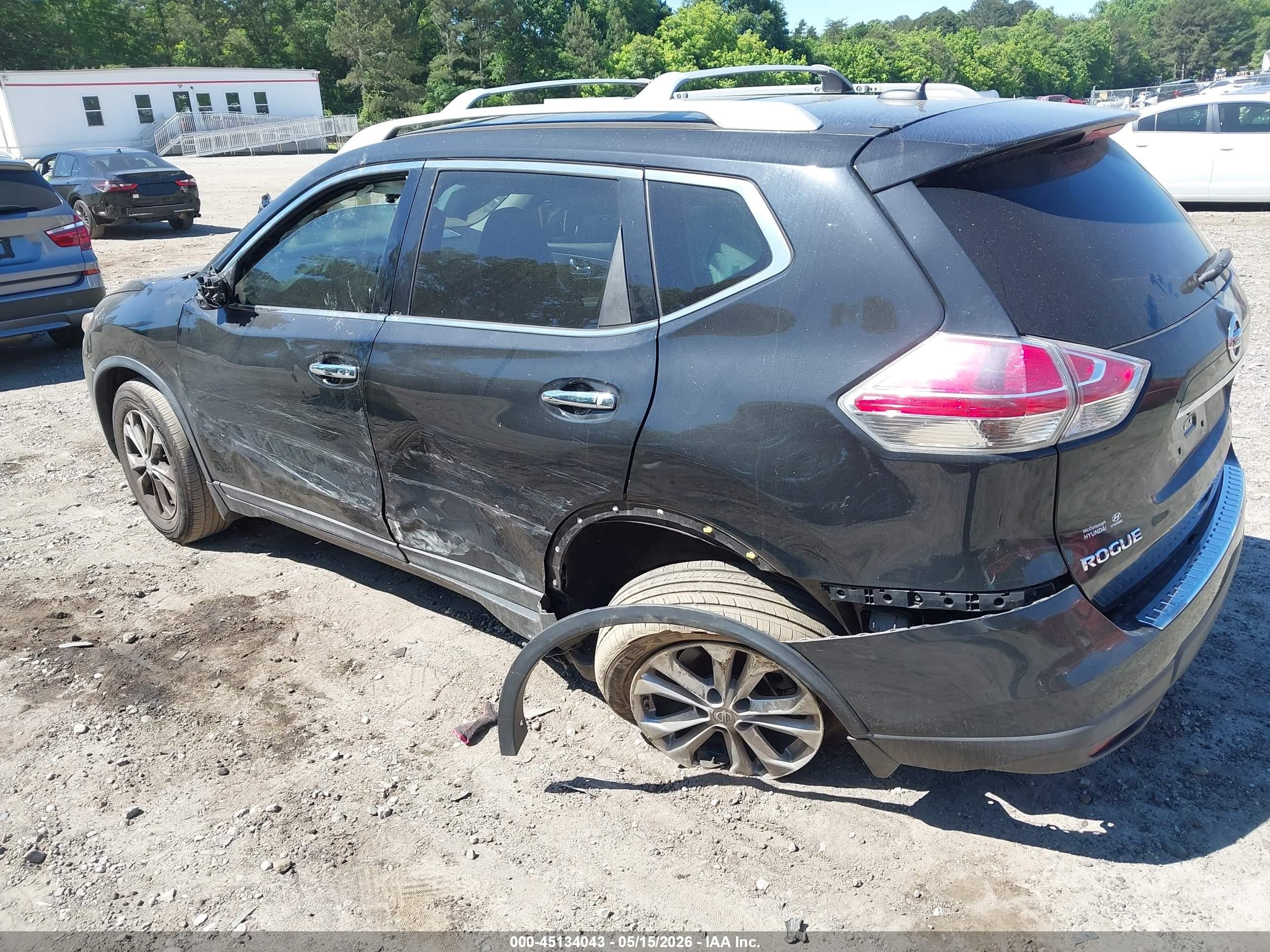 2016 Nissan Rogue Sv Черный vin: 5N1AT2MT9GC919303