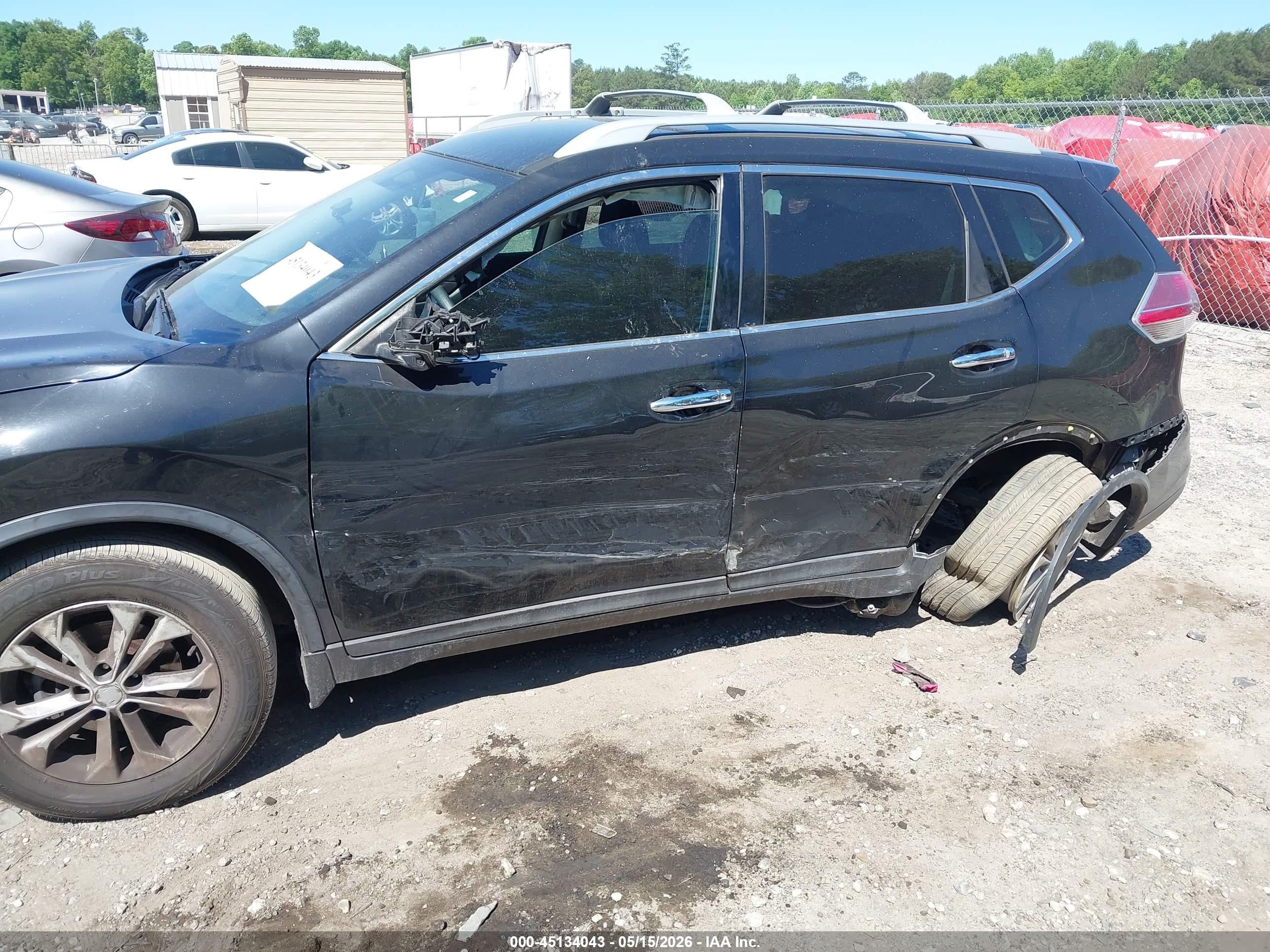 2016 Nissan Rogue Sv Черный vin: 5N1AT2MT9GC919303