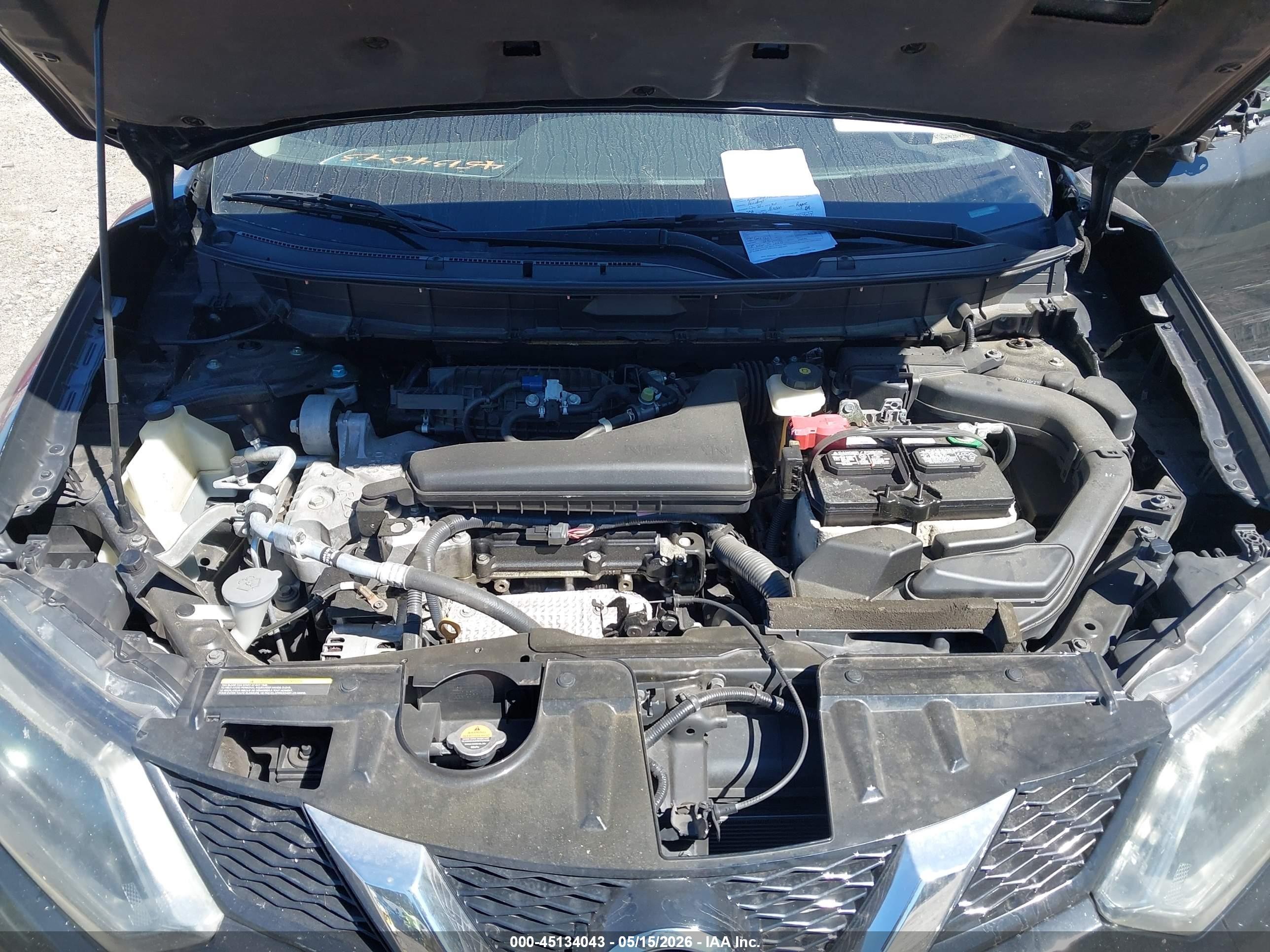 2016 Nissan Rogue Sv Черный vin: 5N1AT2MT9GC919303