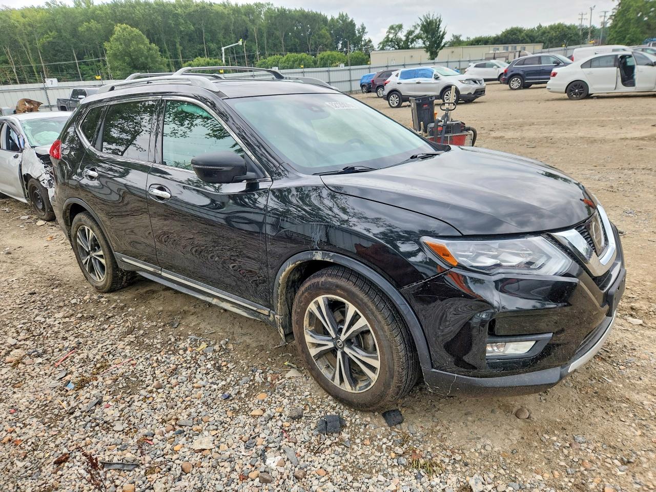2017 Nissan Rogue Sl Black vin: 5N1AT2MT9HC826055