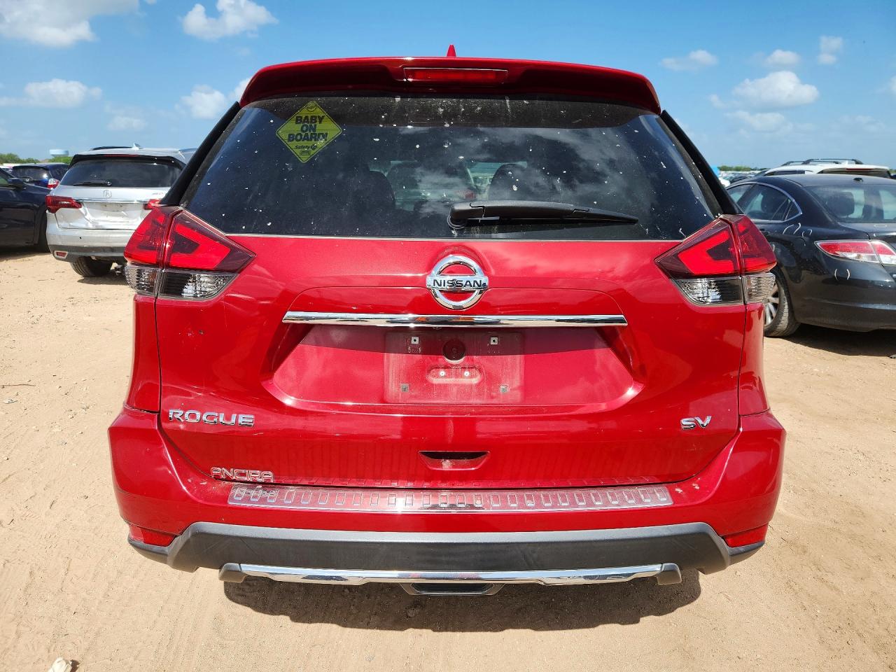 2017 Nissan Rogue Sv Red vin: 5N1AT2MT9HC839257