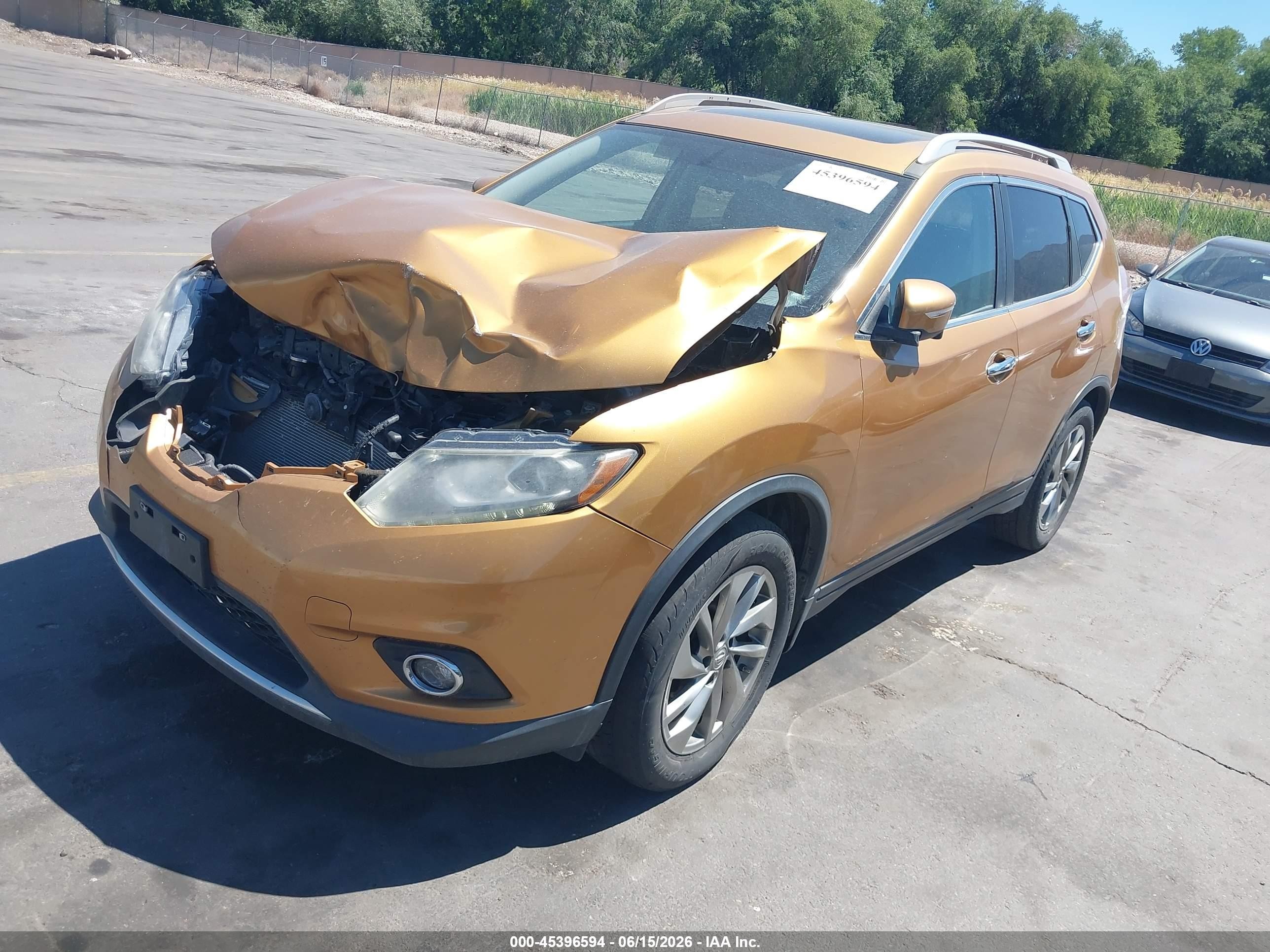 2014 Nissan Rogue Sl Brown vin: 5N1AT2MTXEC776522