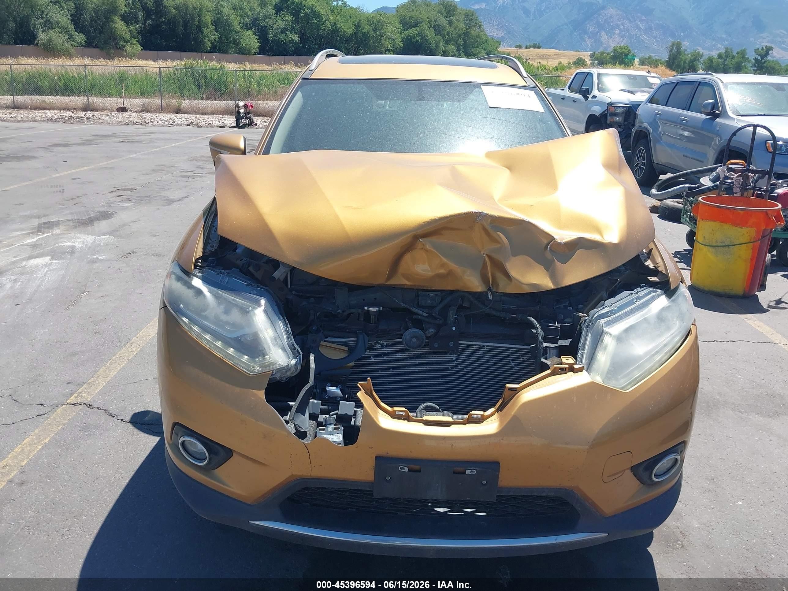 2014 Nissan Rogue Sl Brown vin: 5N1AT2MTXEC776522