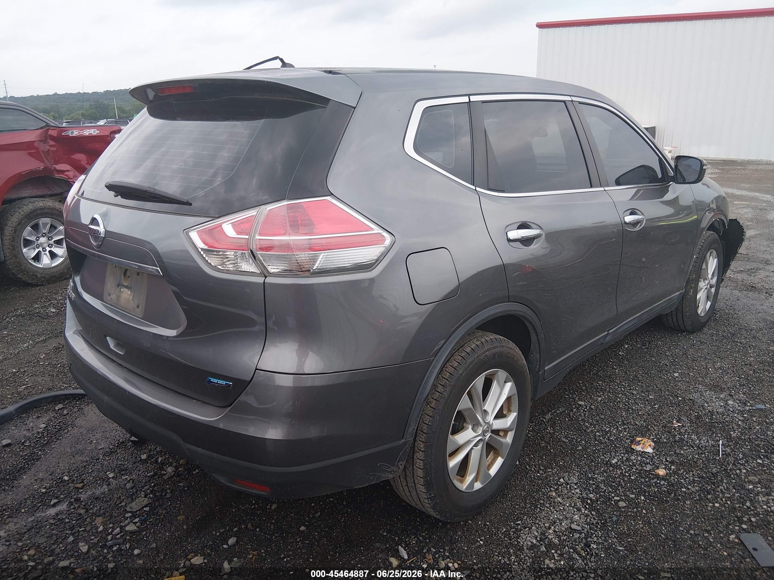 2014 Nissan Rogue S Серый vin: 5N1AT2MTXEC777475