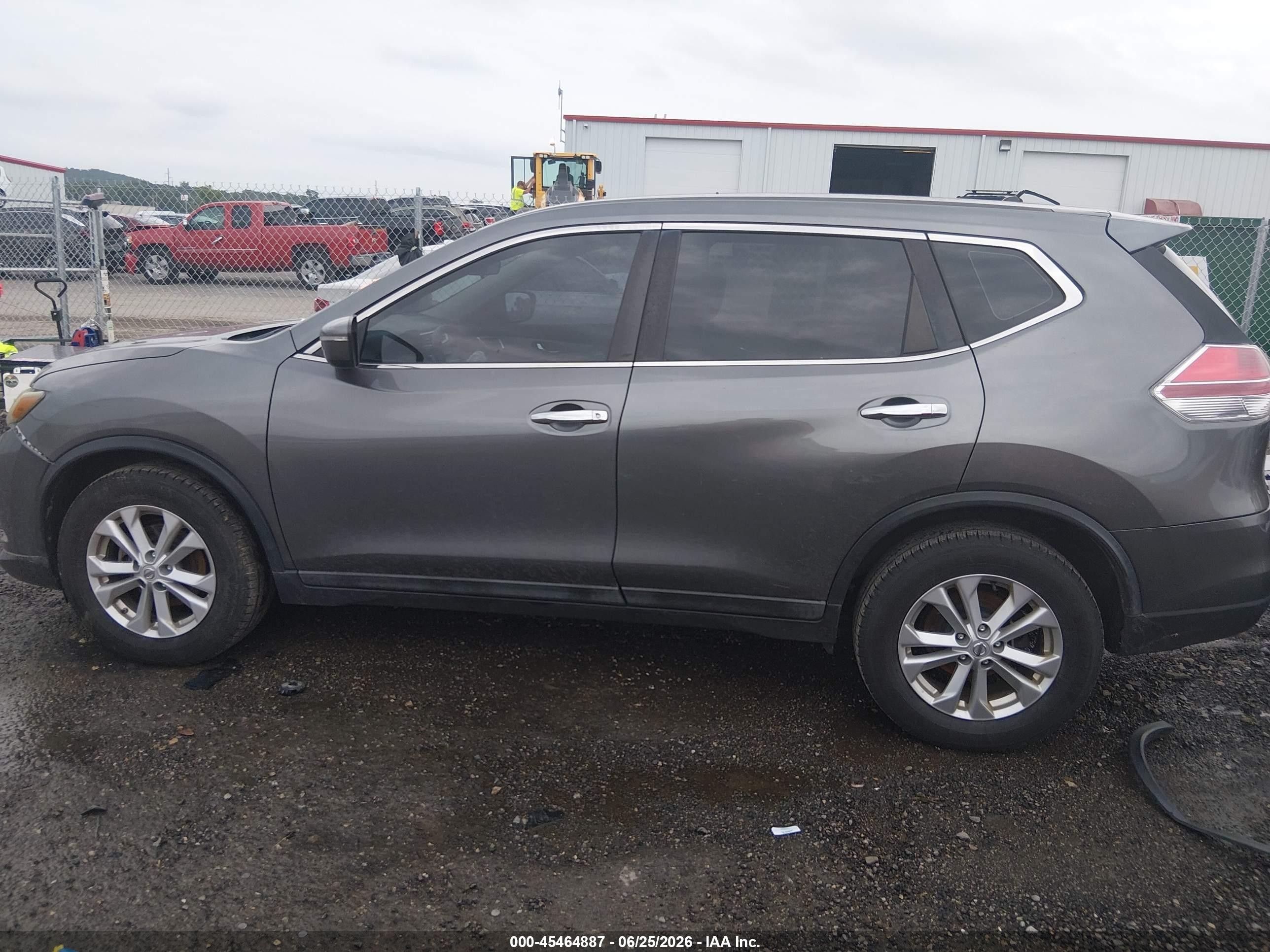 2014 Nissan Rogue S Серый vin: 5N1AT2MTXEC777475