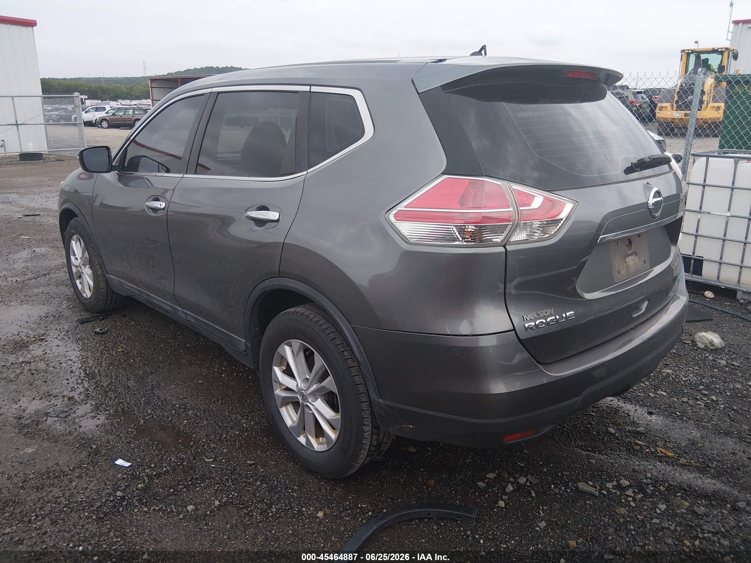 2014 Nissan Rogue S Серый vin: 5N1AT2MTXEC777475