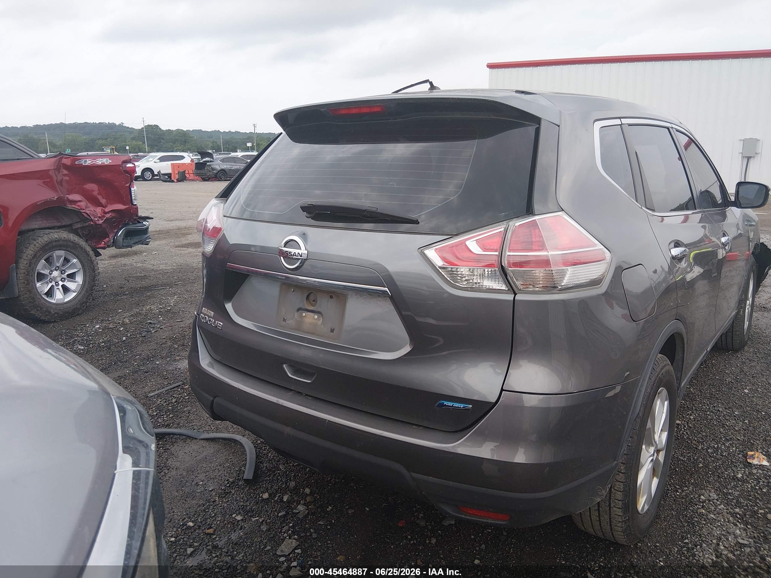 2014 Nissan Rogue S Серый vin: 5N1AT2MTXEC777475