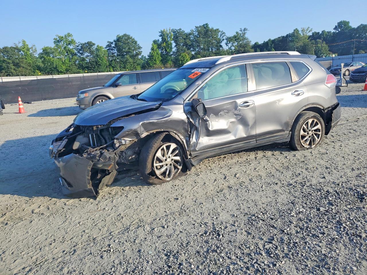2014 Nissan Rogue Sl Gray vin: 5N1AT2MTXEC778562