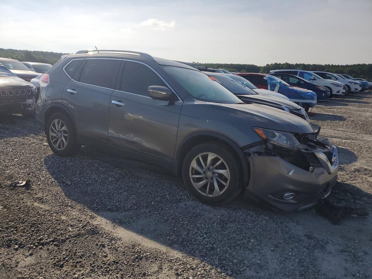 2014 Nissan Rogue Sl Gray vin: 5N1AT2MTXEC778562
