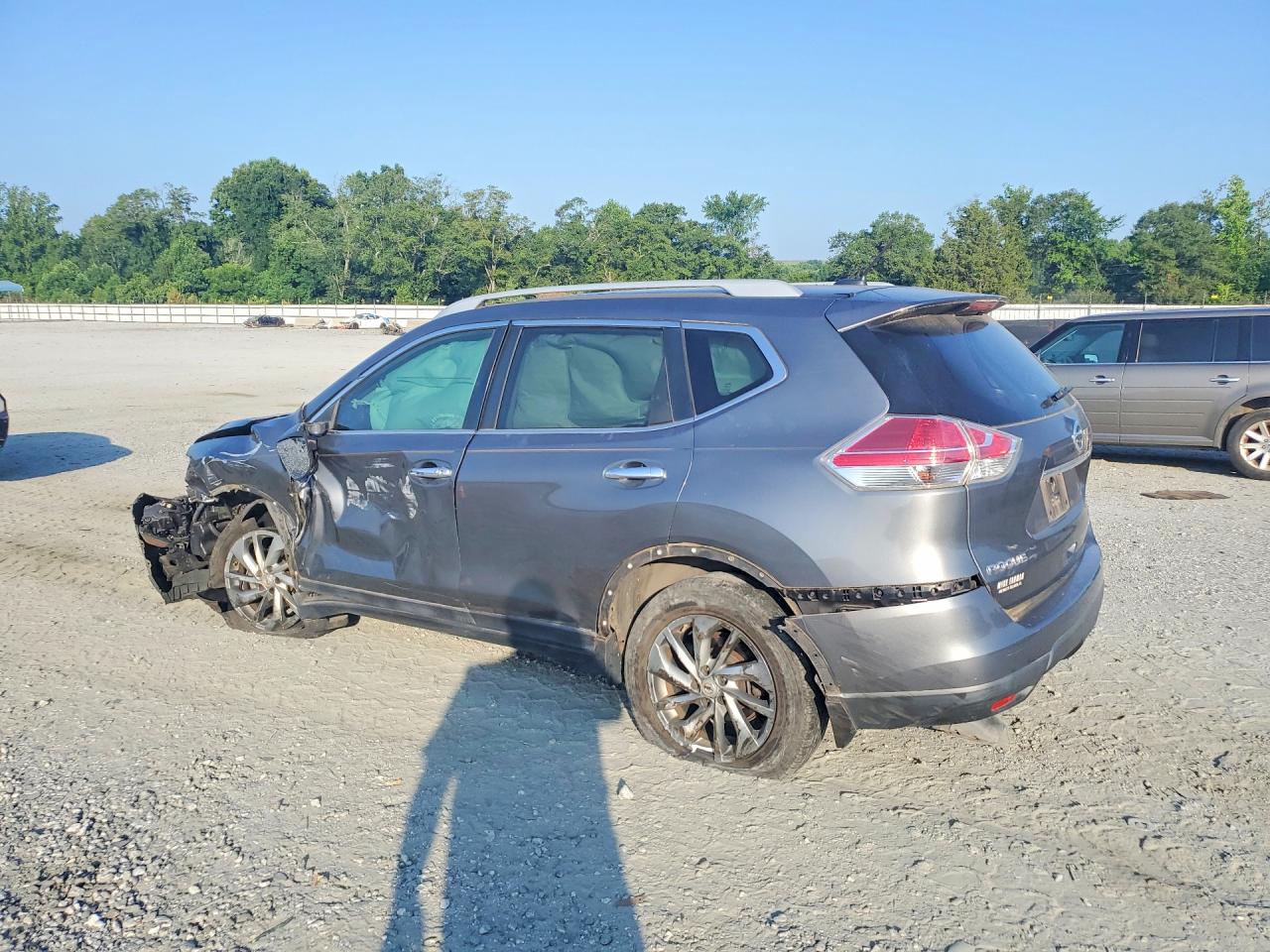 2014 Nissan Rogue Sl Gray vin: 5N1AT2MTXEC778562